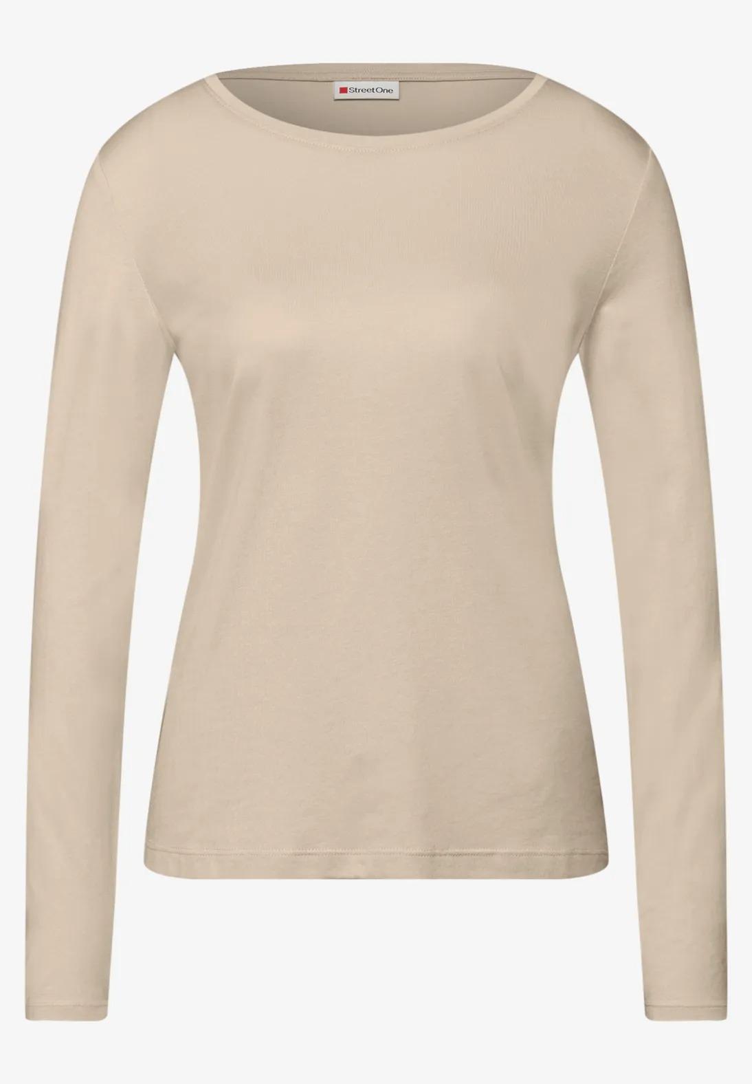 Street One základné tričko s okrúhlym výstrihom, bež