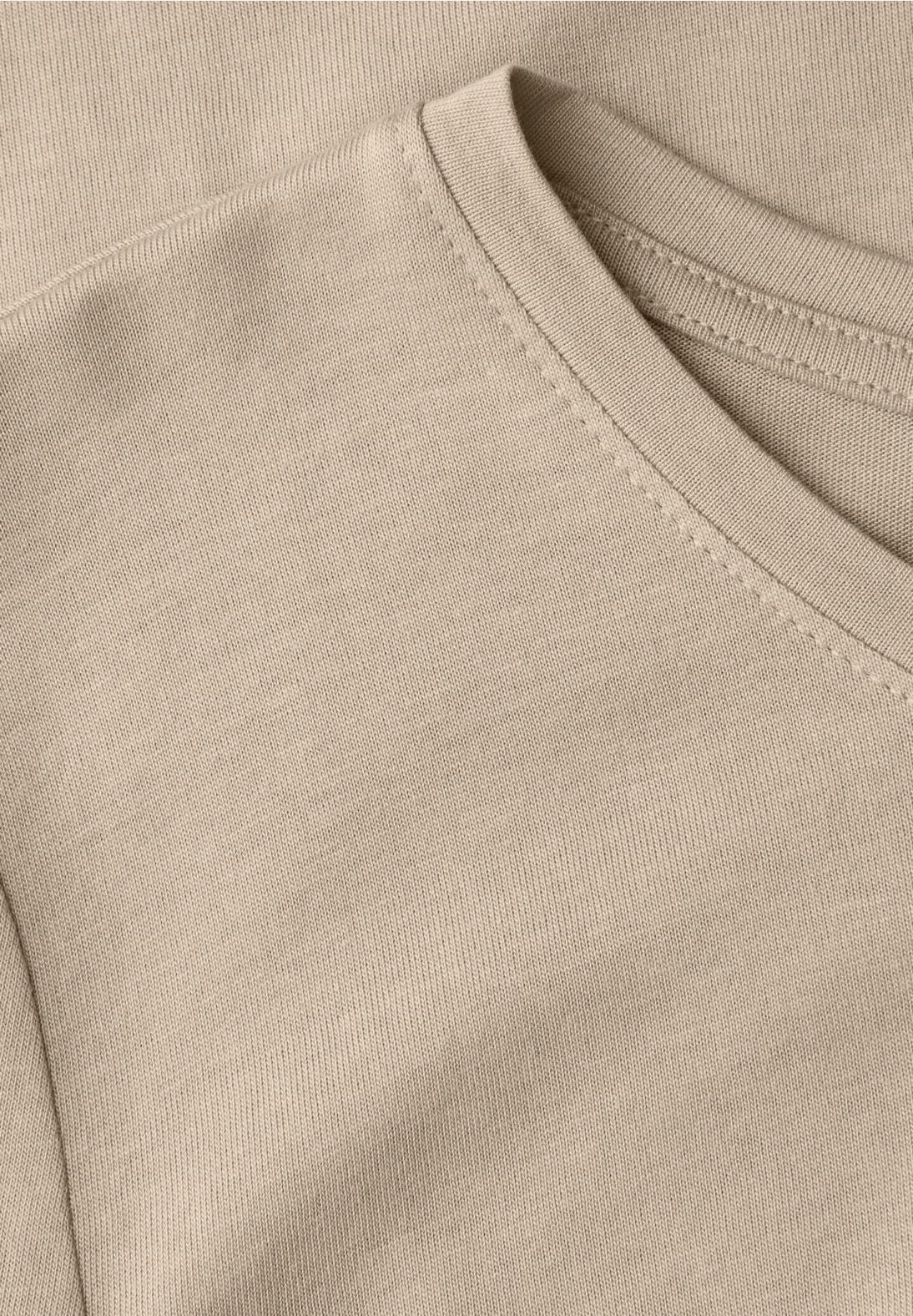 Street One základné tričko s okrúhlym výstrihom, bež