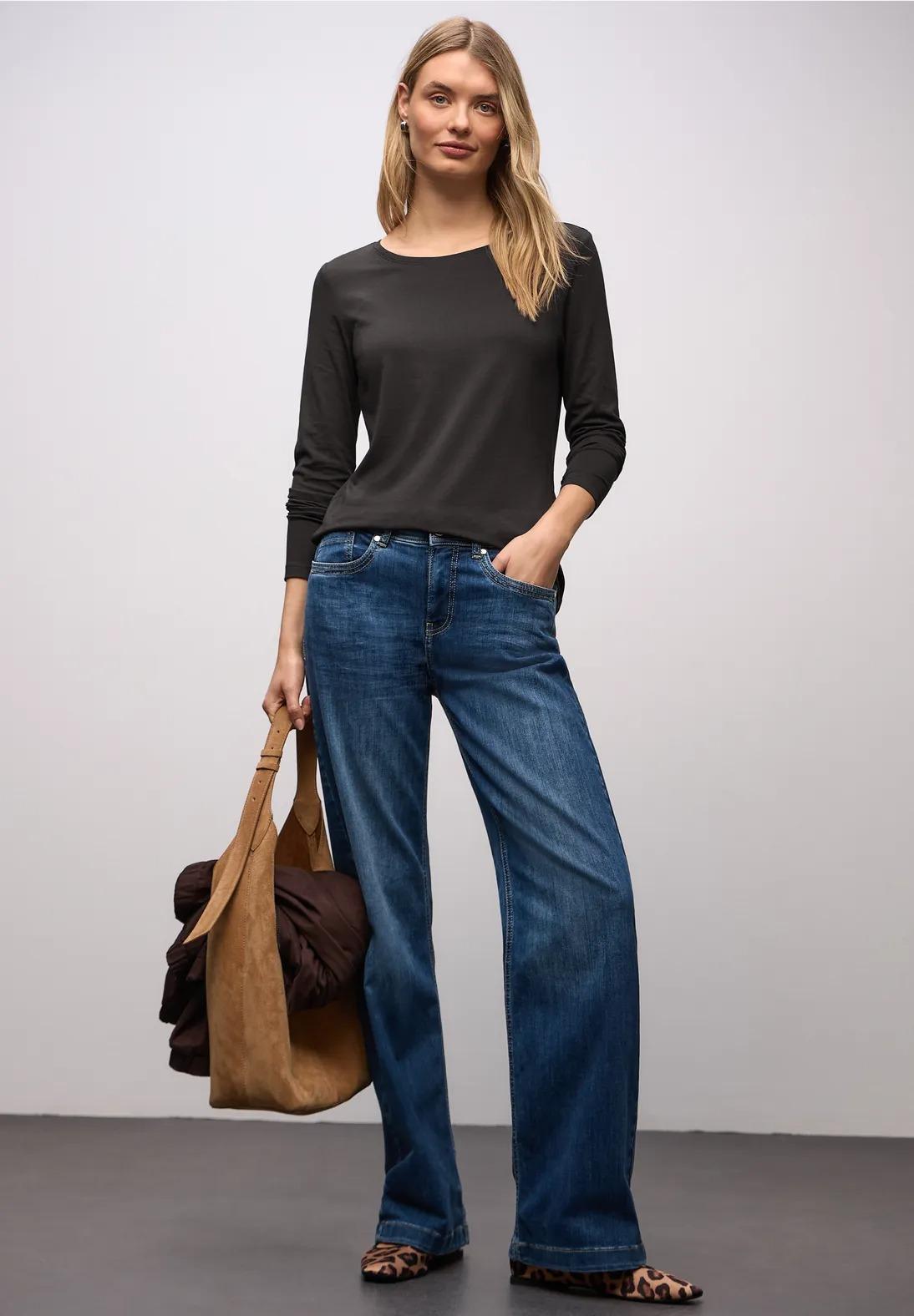 Street One základné tričko s okrúhlym výstrihom, hne