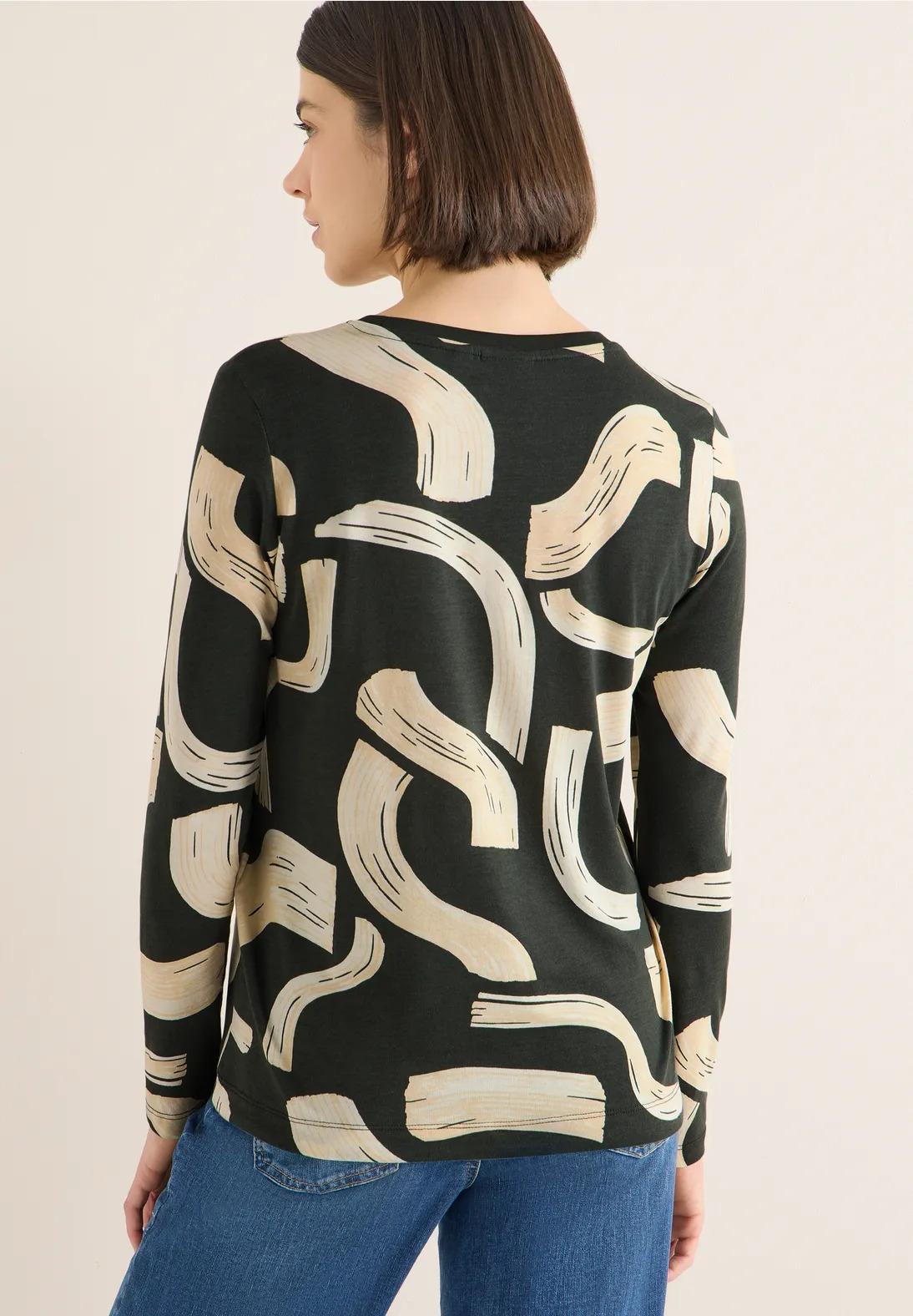 CECIL vzorované tričko, kaki