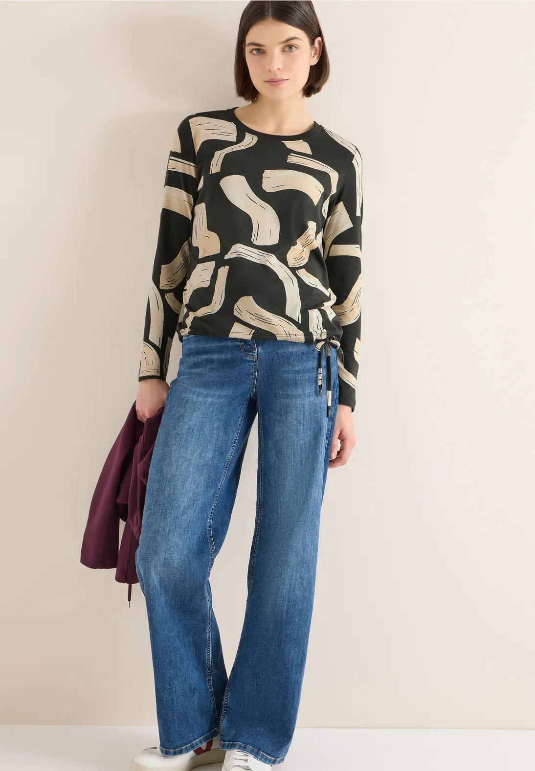 CECIL vzorované tričko, kaki