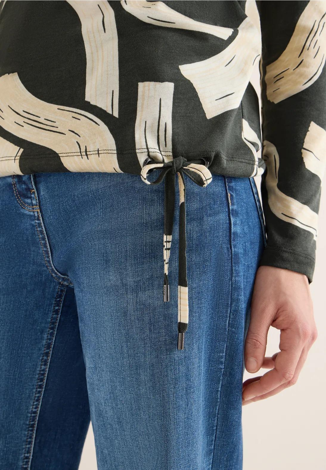 CECIL vzorované tričko, kaki