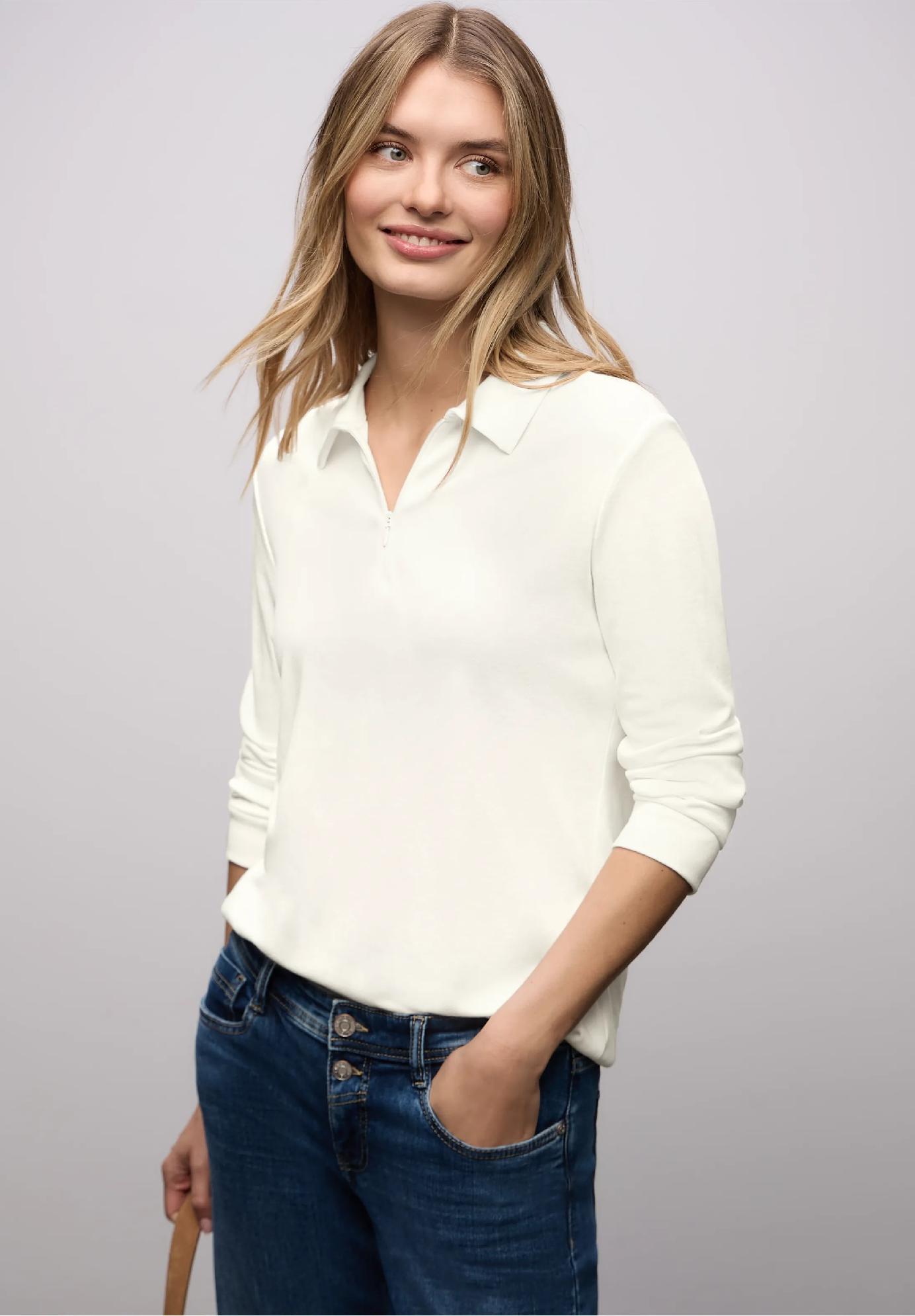 Street One polo tričko so zipsom, smo