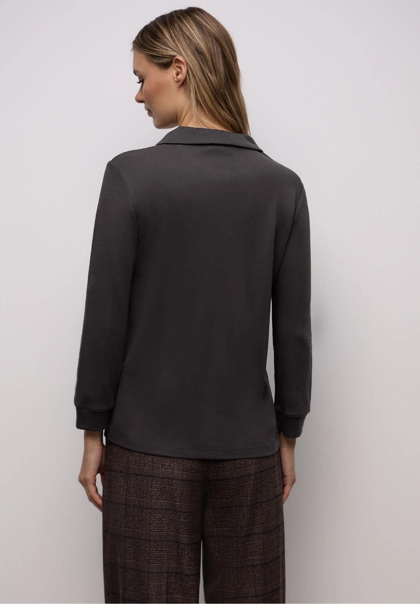 Street One polo tričko so zipsom, hne