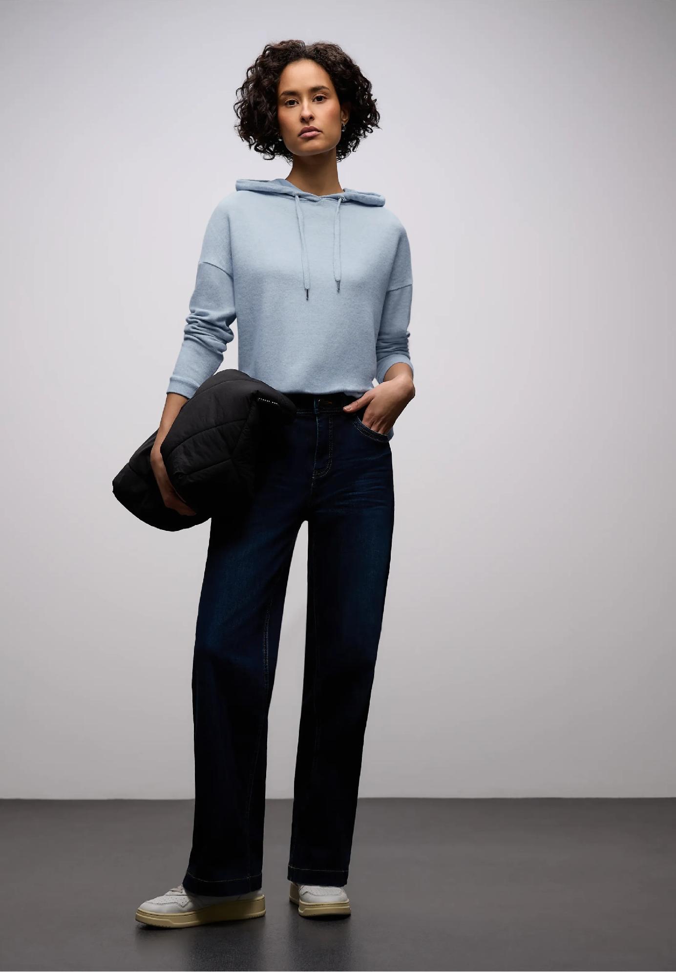 Street One Melanžová mikina s kapucňou