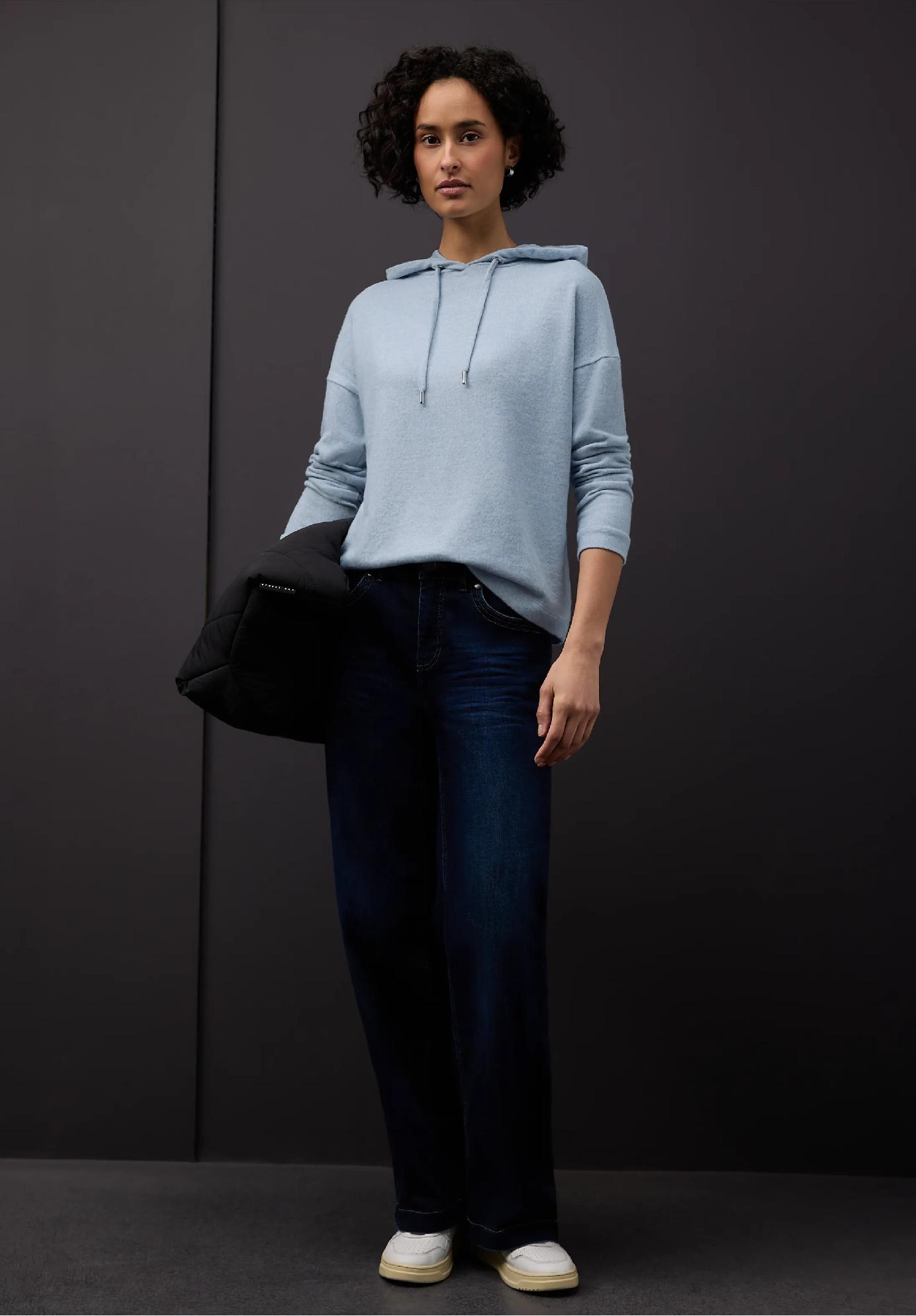 Street One Melanžová mikina s kapucňou