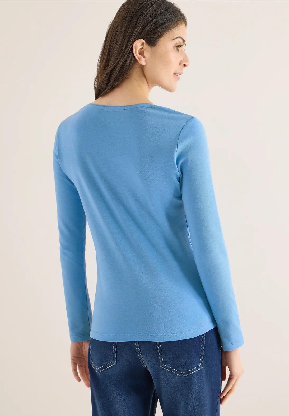 CECIL tričko s dlhým rukávom PIA, modr