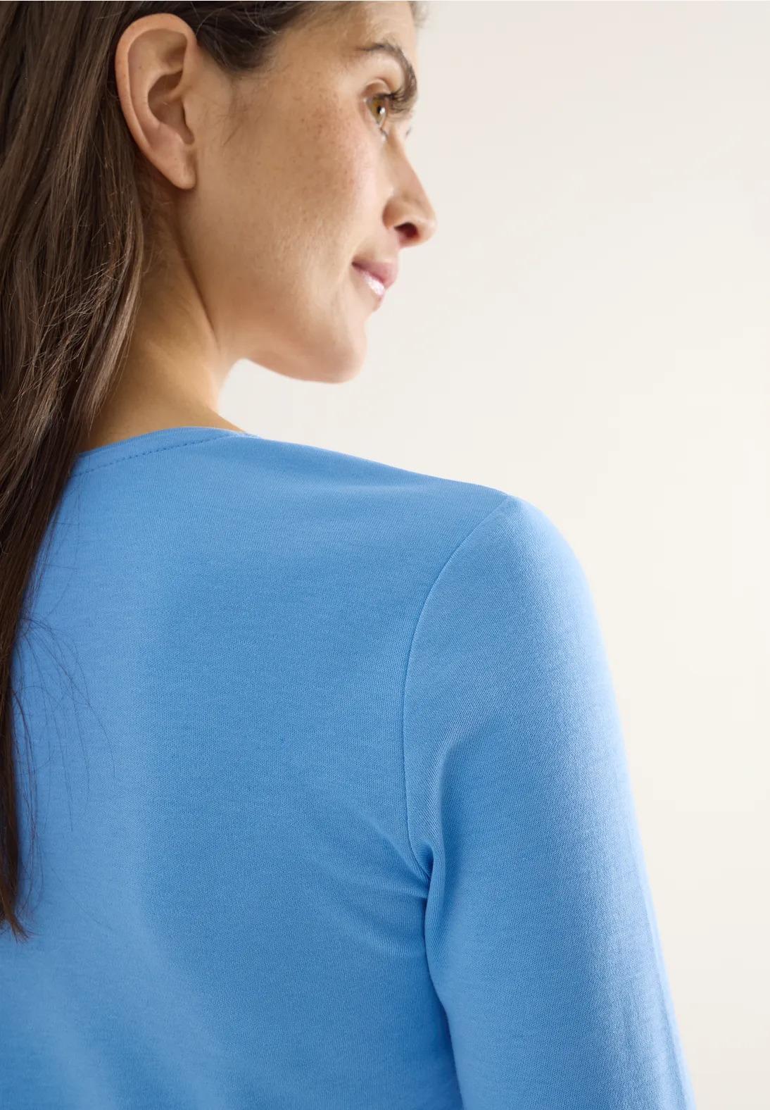 CECIL tričko s dlhým rukávom PIA, modr