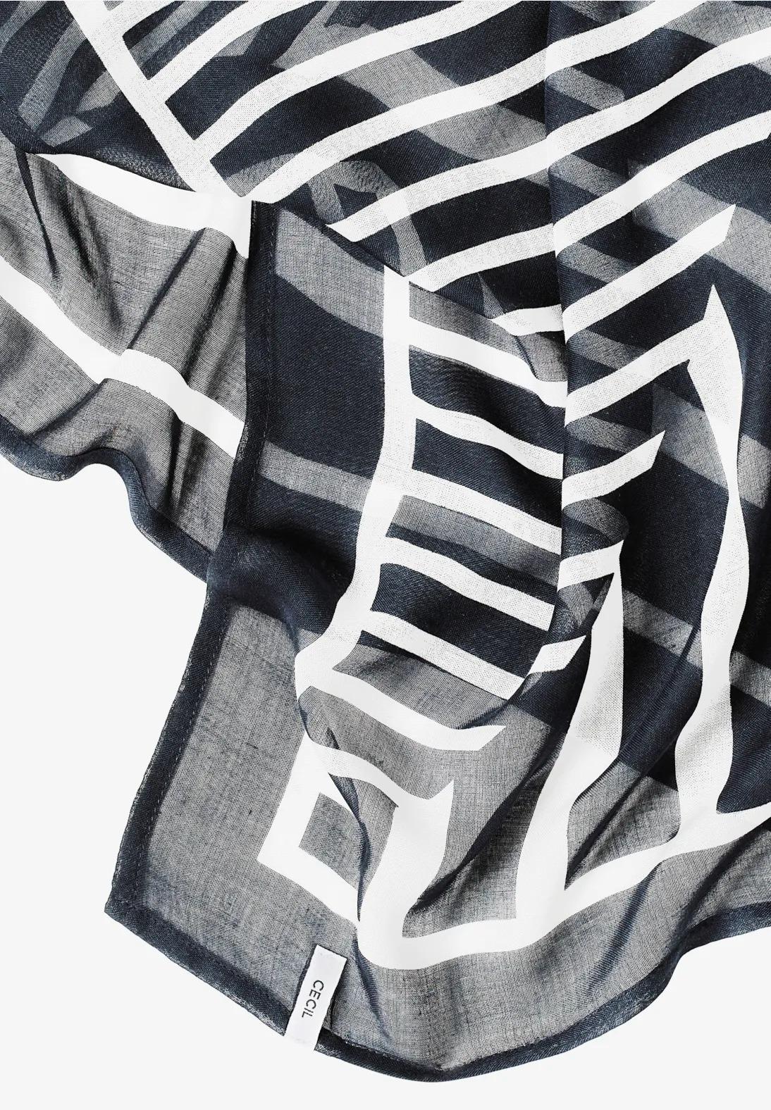 CECIL vzorovaná šatka, tm mod