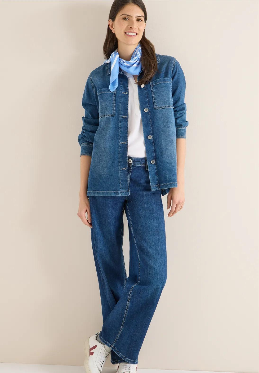 CECIL vzorovaná šatka, modr