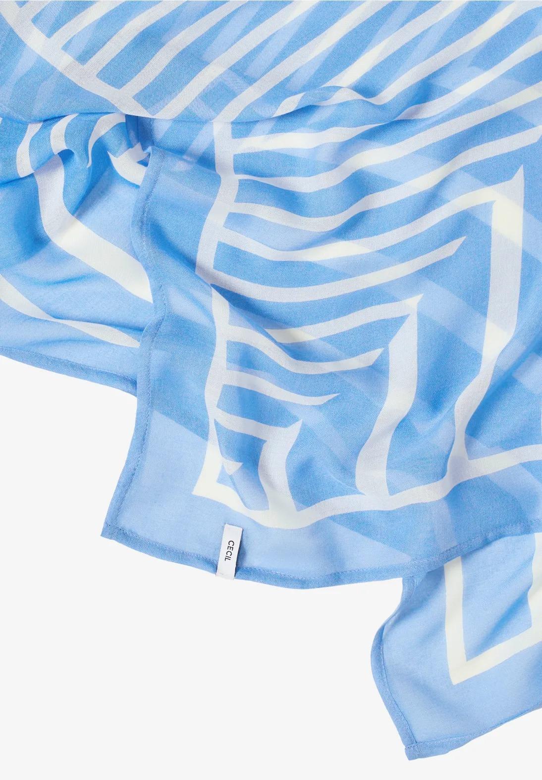 CECIL vzorovaná šatka, modr