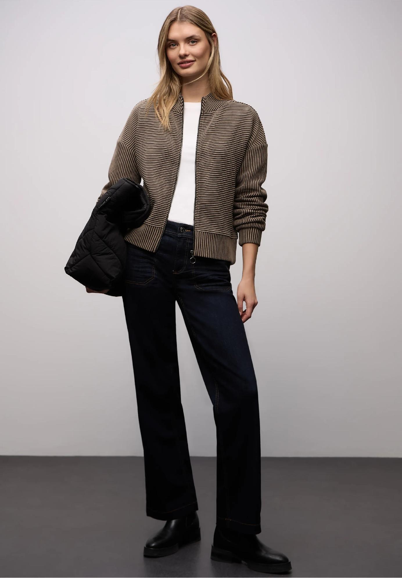 Street One dvojfarebná textúrovaná mikina