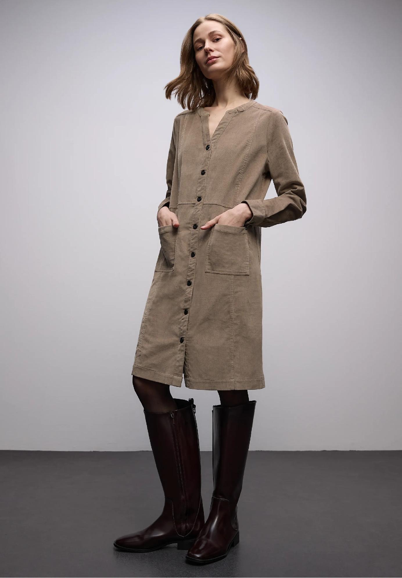 Street One manšerové šaty v jednofarebnom prevedení