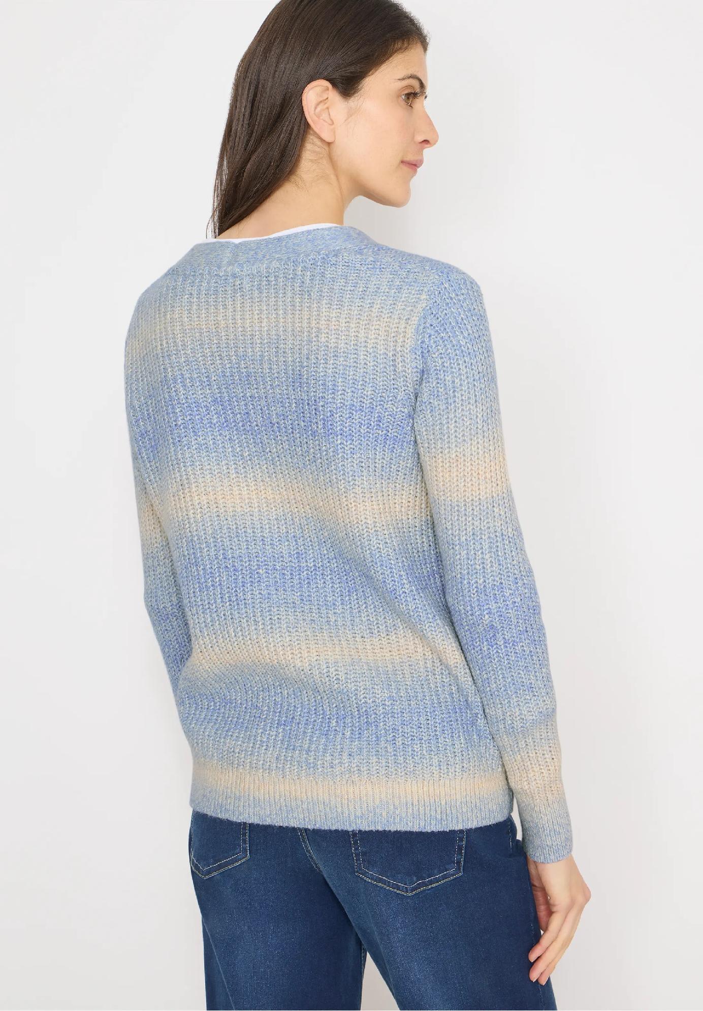 CECIL kardigan s výstrihom do V a efektom Space Dye