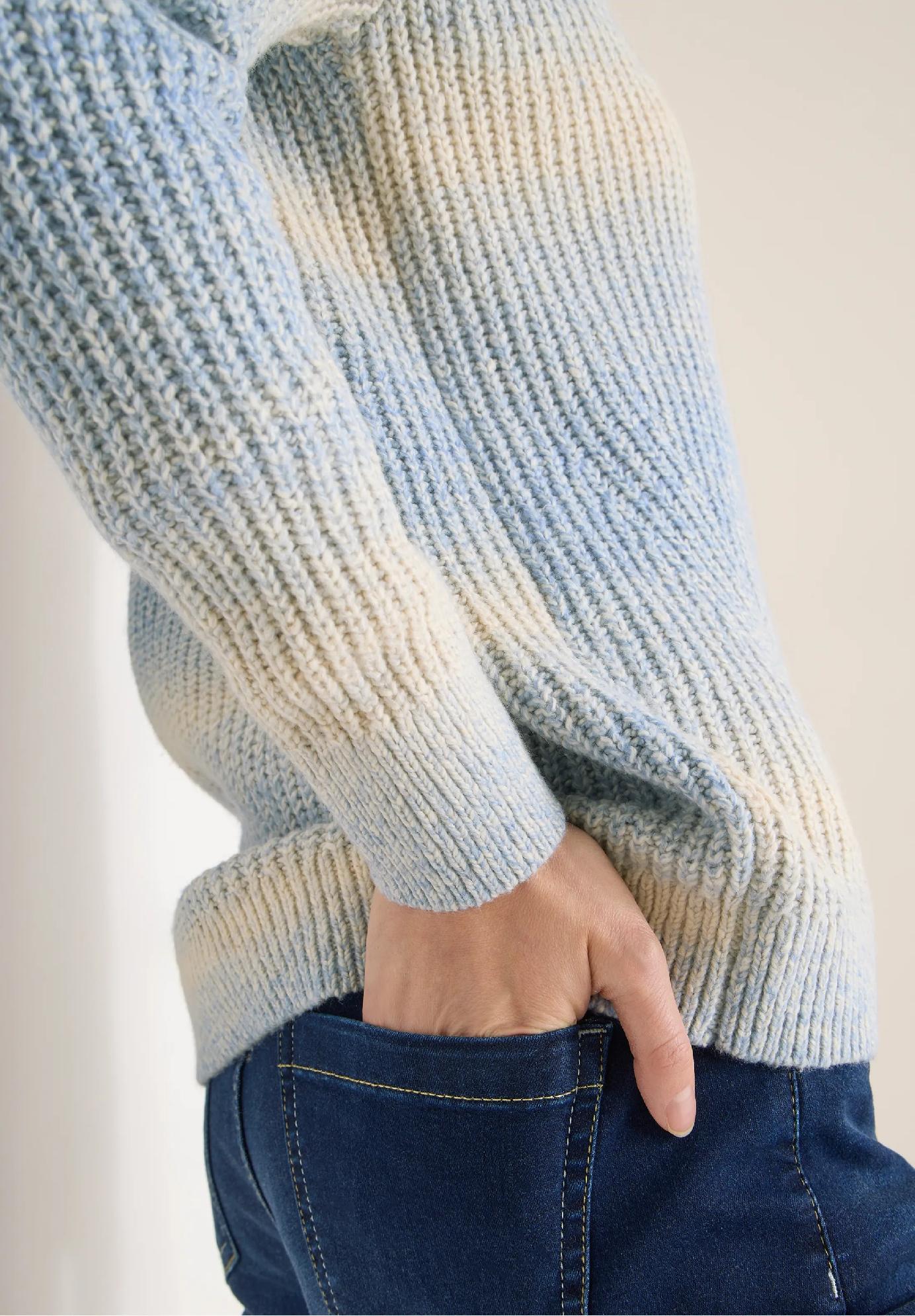 CECIL kardigan s výstrihom do V a efektom Space Dye