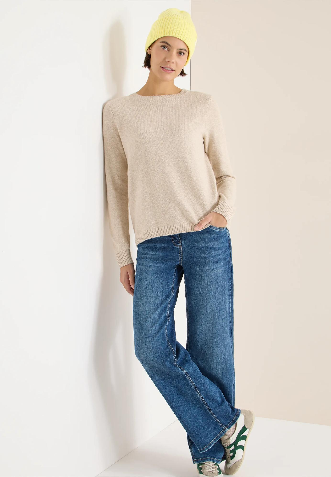 CECIL jednofarebná čiapka, žlt