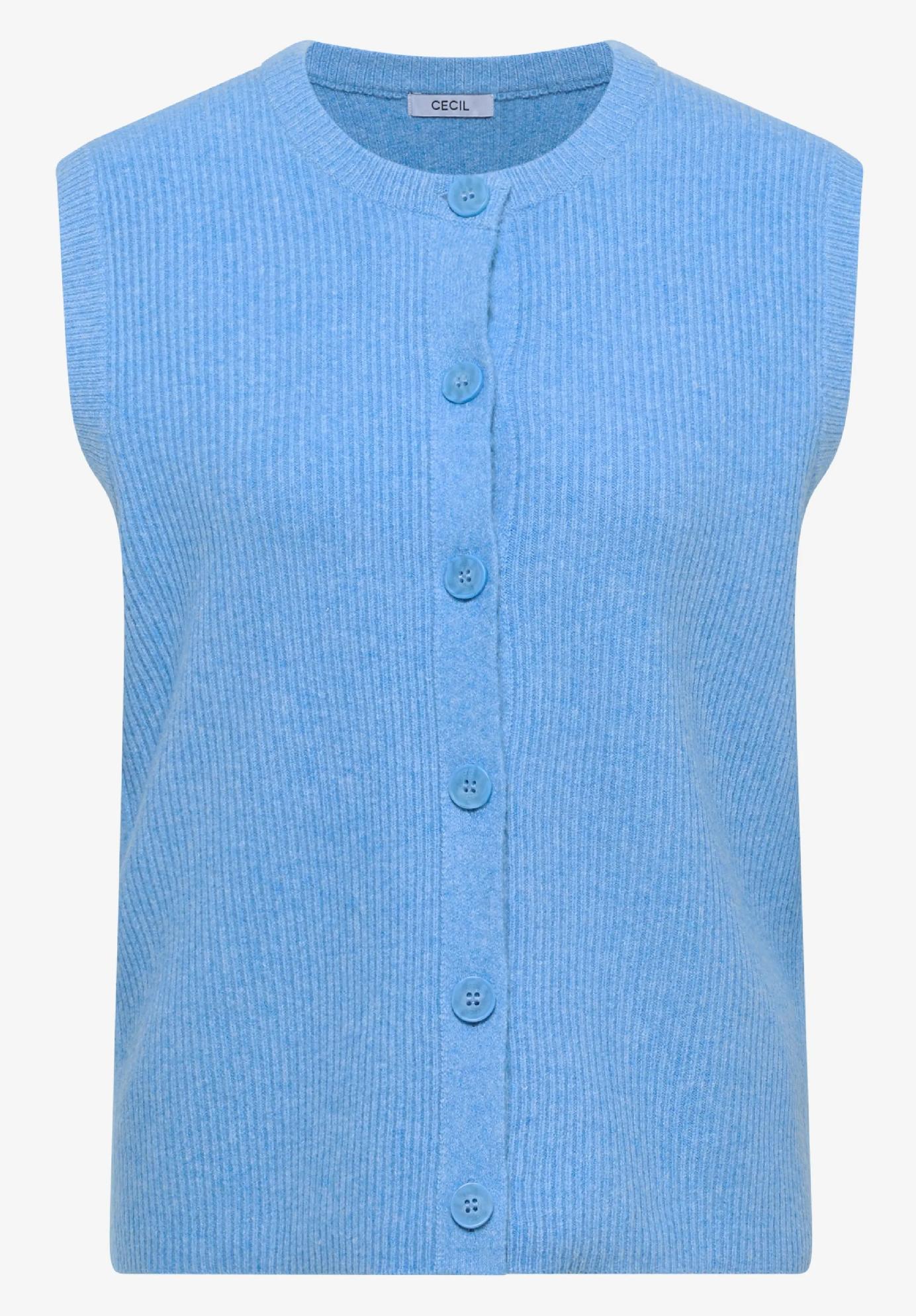 CECIL rebrovaná pletená vesta, mod