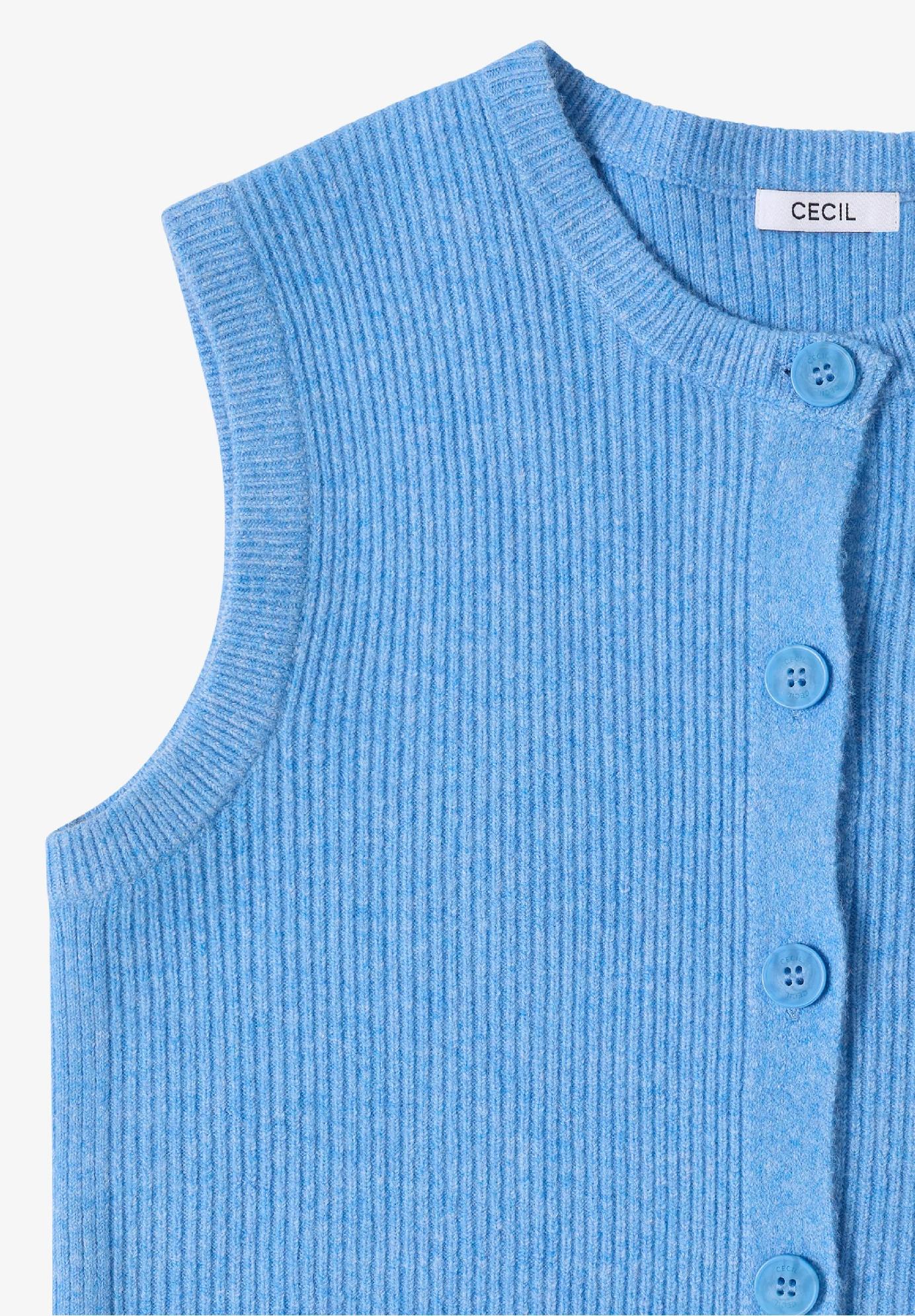 CECIL rebrovaná pletená vesta, mod