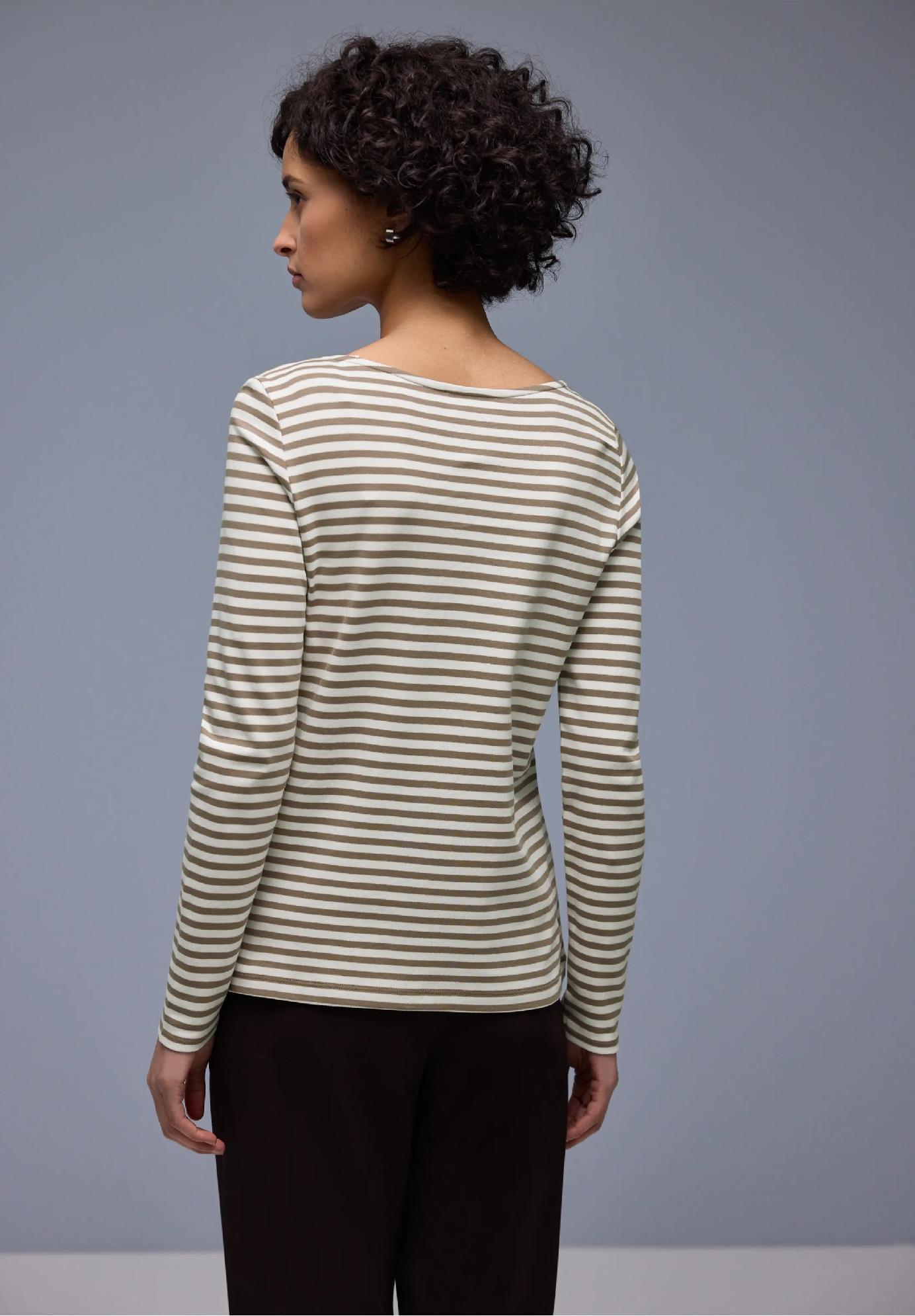 Street One pruhované tričko, hne