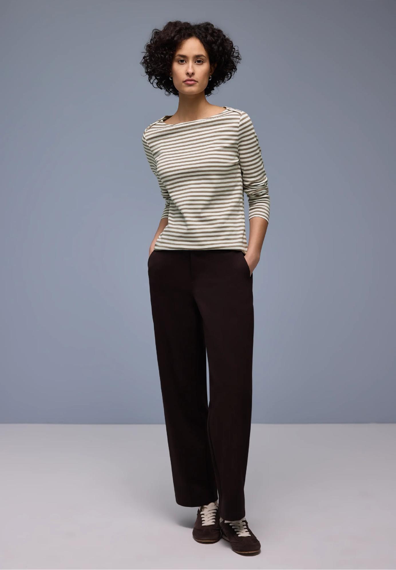 Street One pruhované tričko, hne