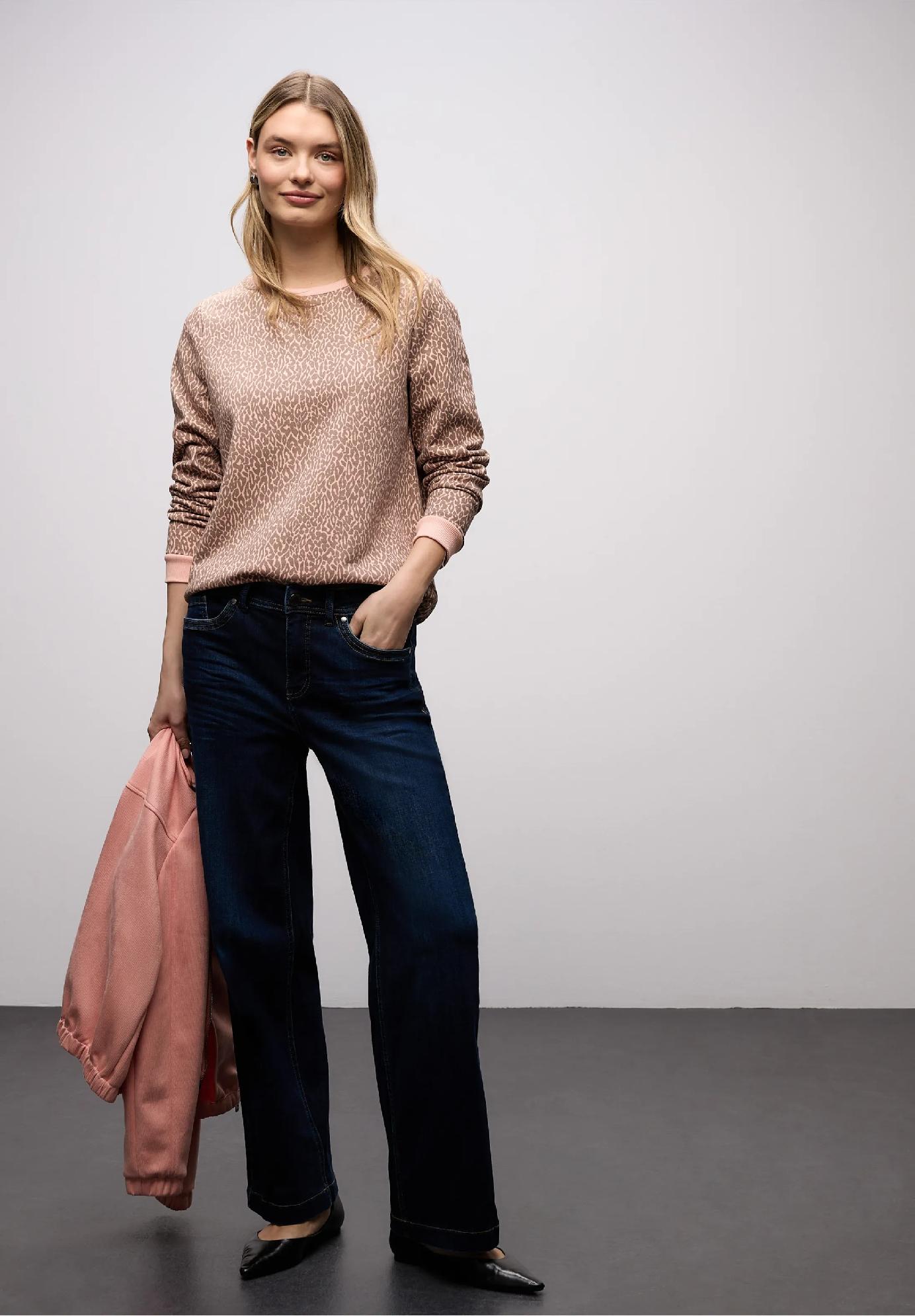 Street One mikina s leopardím vzorom