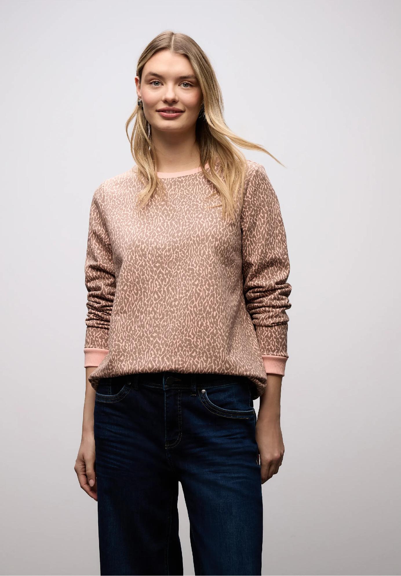 Street One mikina s leopardím vzorom