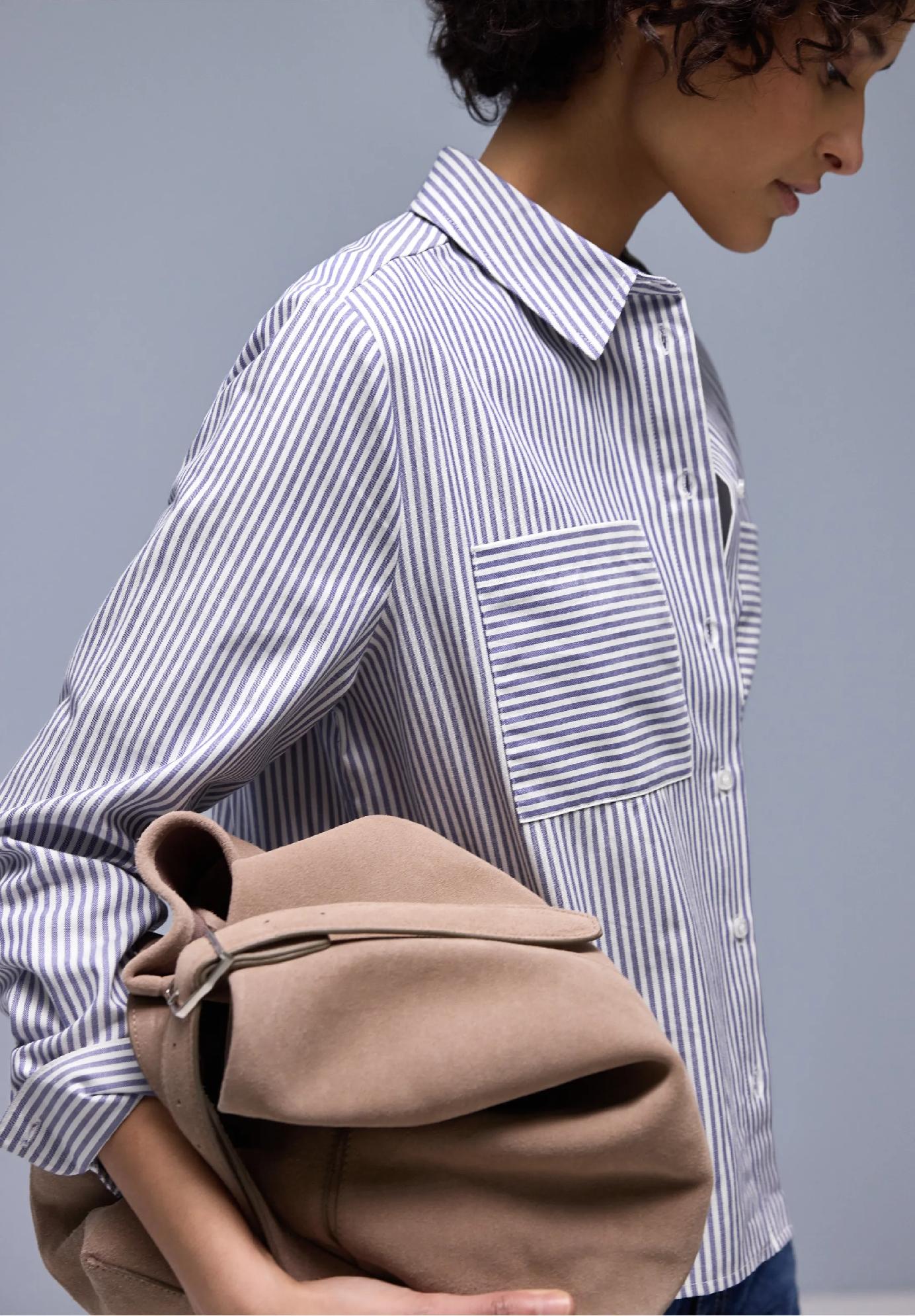 Street One pruhovaná košeľová blúzka, mod