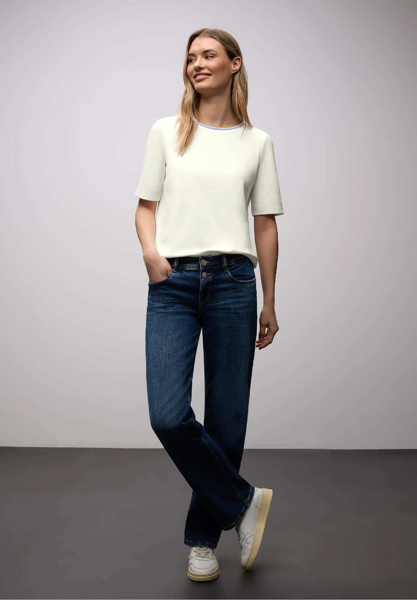 Street One tričko s kontrastným detailom, smo