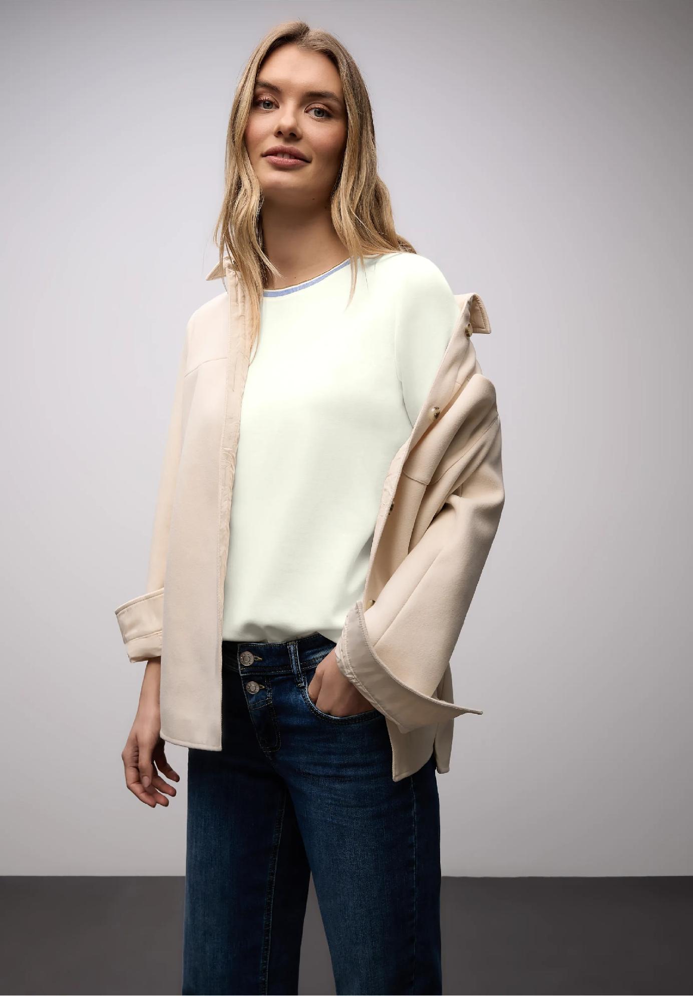 Street One tričko s kontrastným detailom, smo