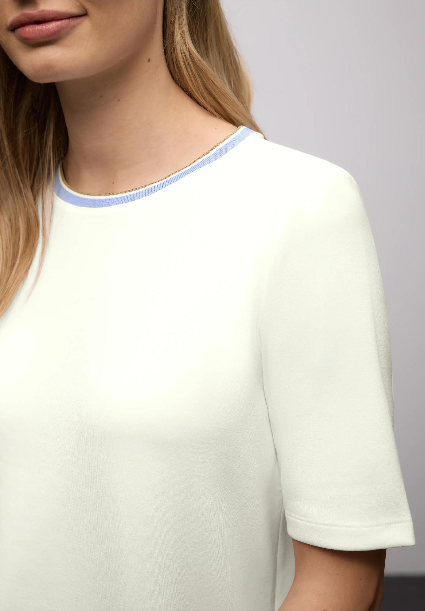 Street One tričko s kontrastným detailom, smo