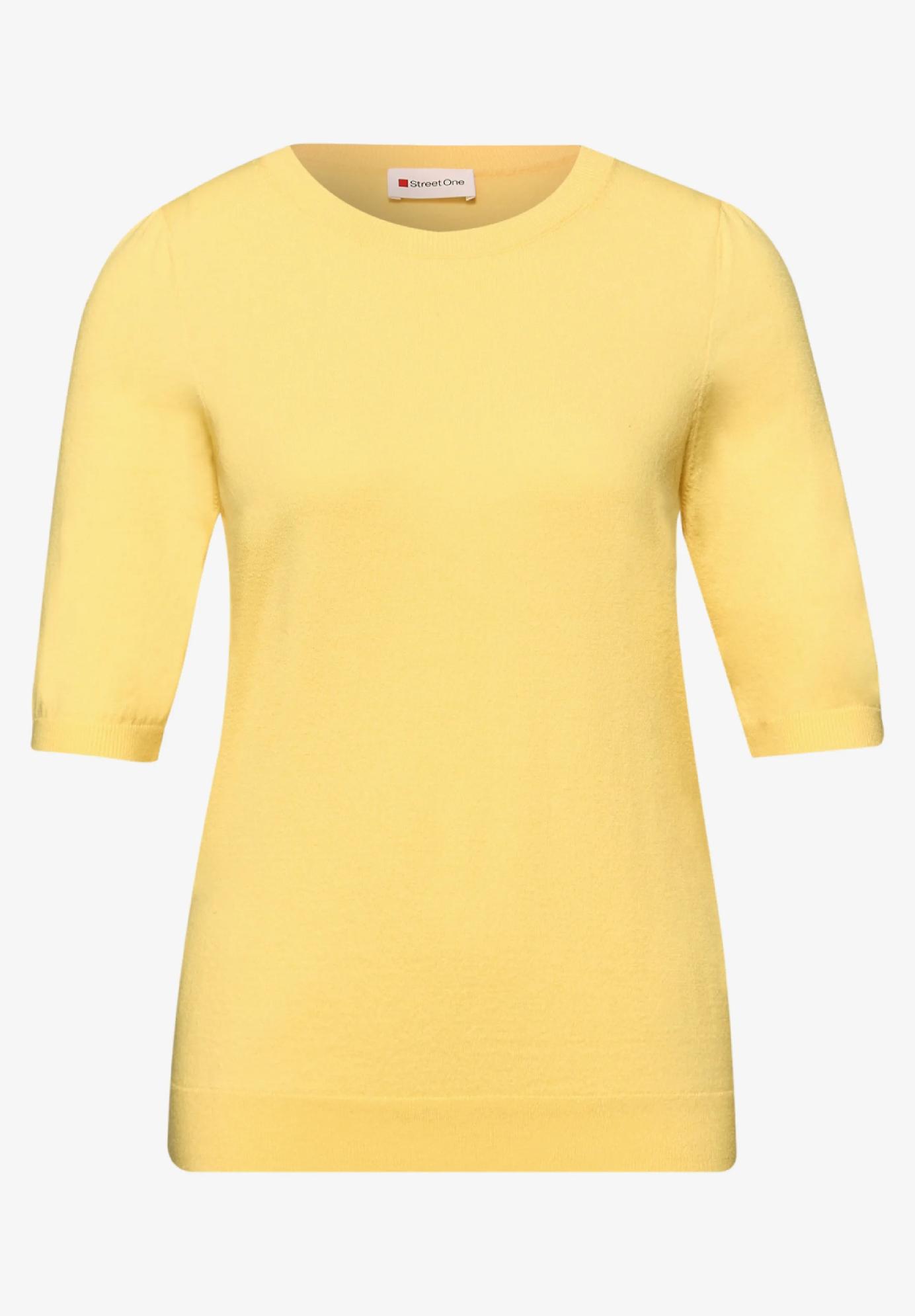 Street One jednofarebný sveter, žlt.