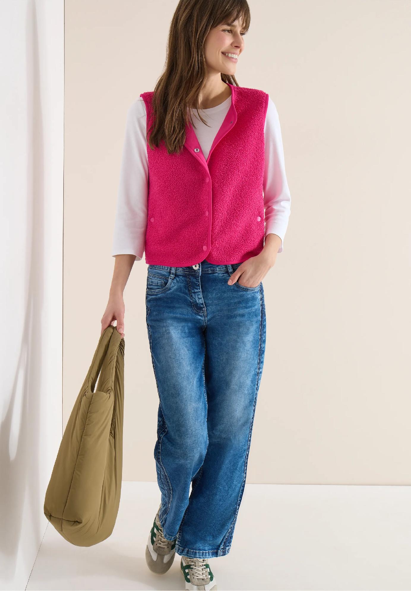 CECIL vesta s vlneným vzhľadom, pink