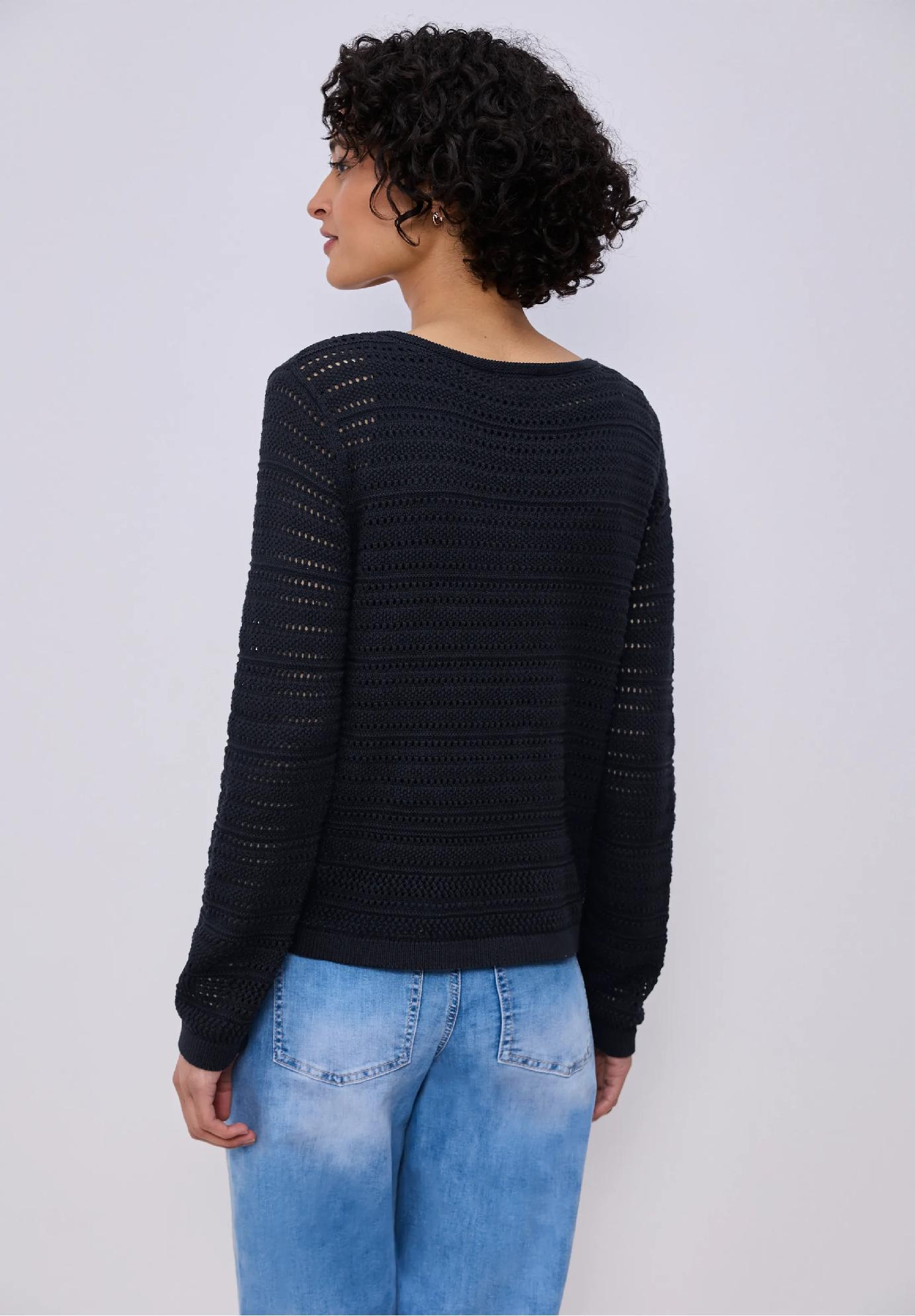 Street One sveter s dlhým rukávom a lodičkovým výstrihom