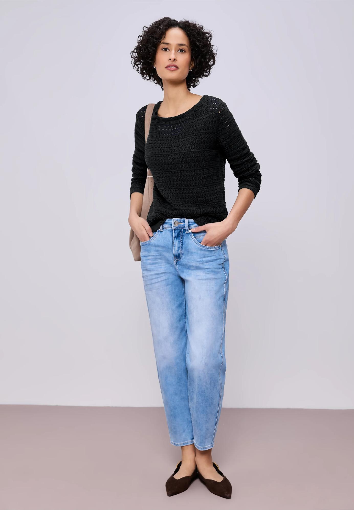 Street One sveter s dlhým rukávom a lodičkovým výstrihom