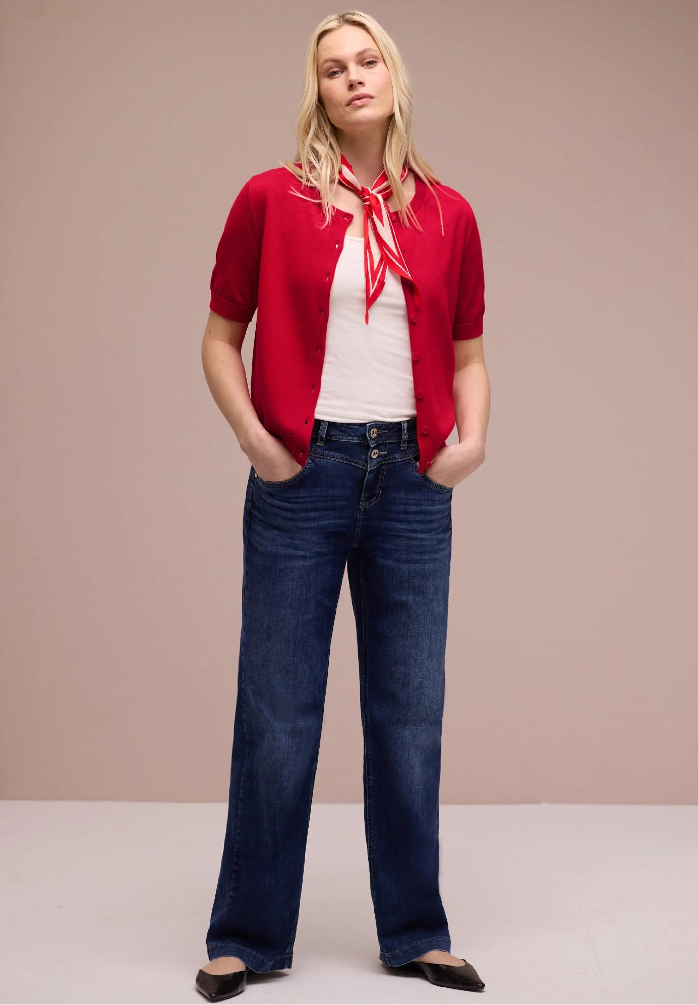 Street One jednofarebný kardigan, čer