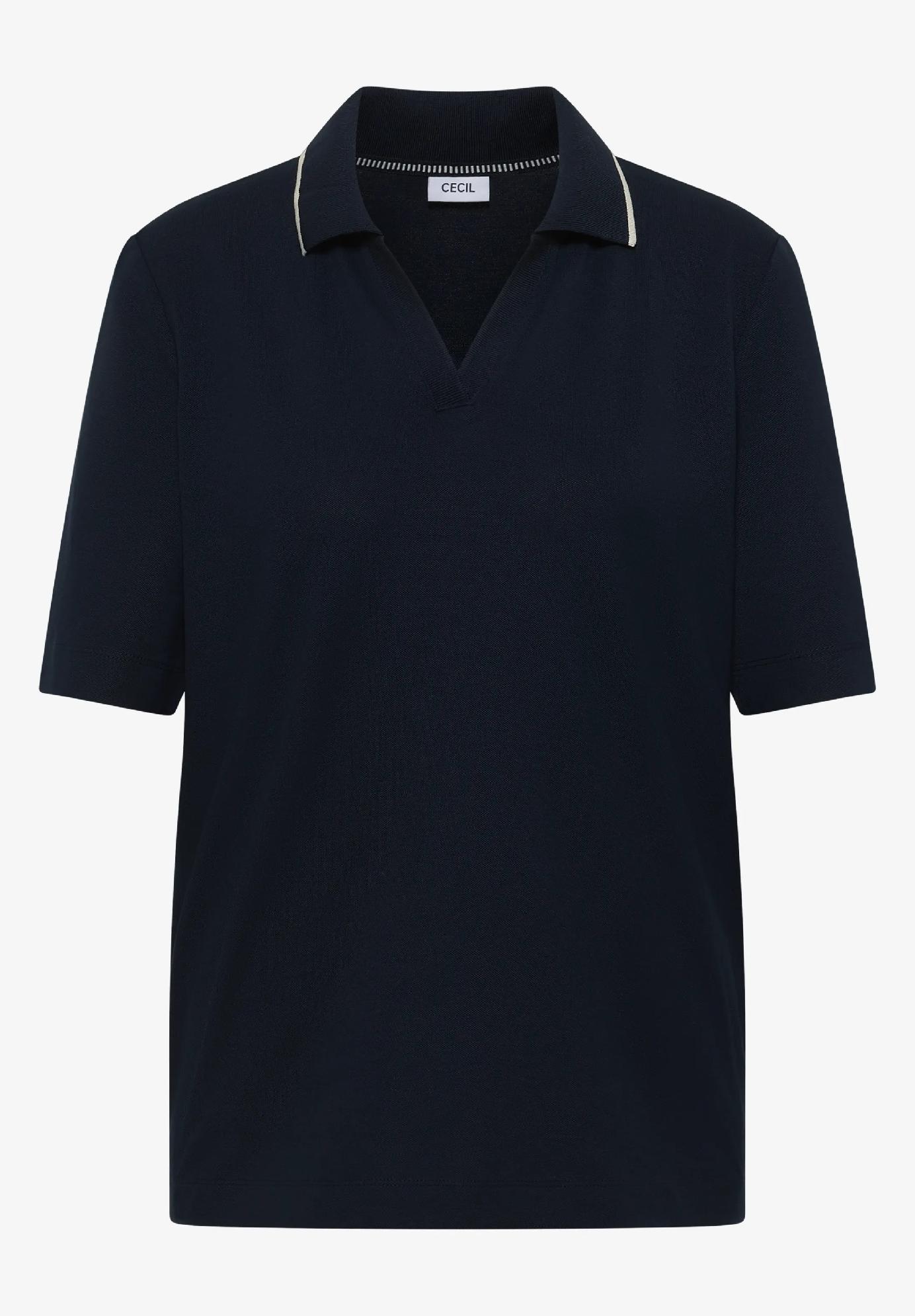 CECIL polo tričko s krátkym rukávom z piké látky, mod