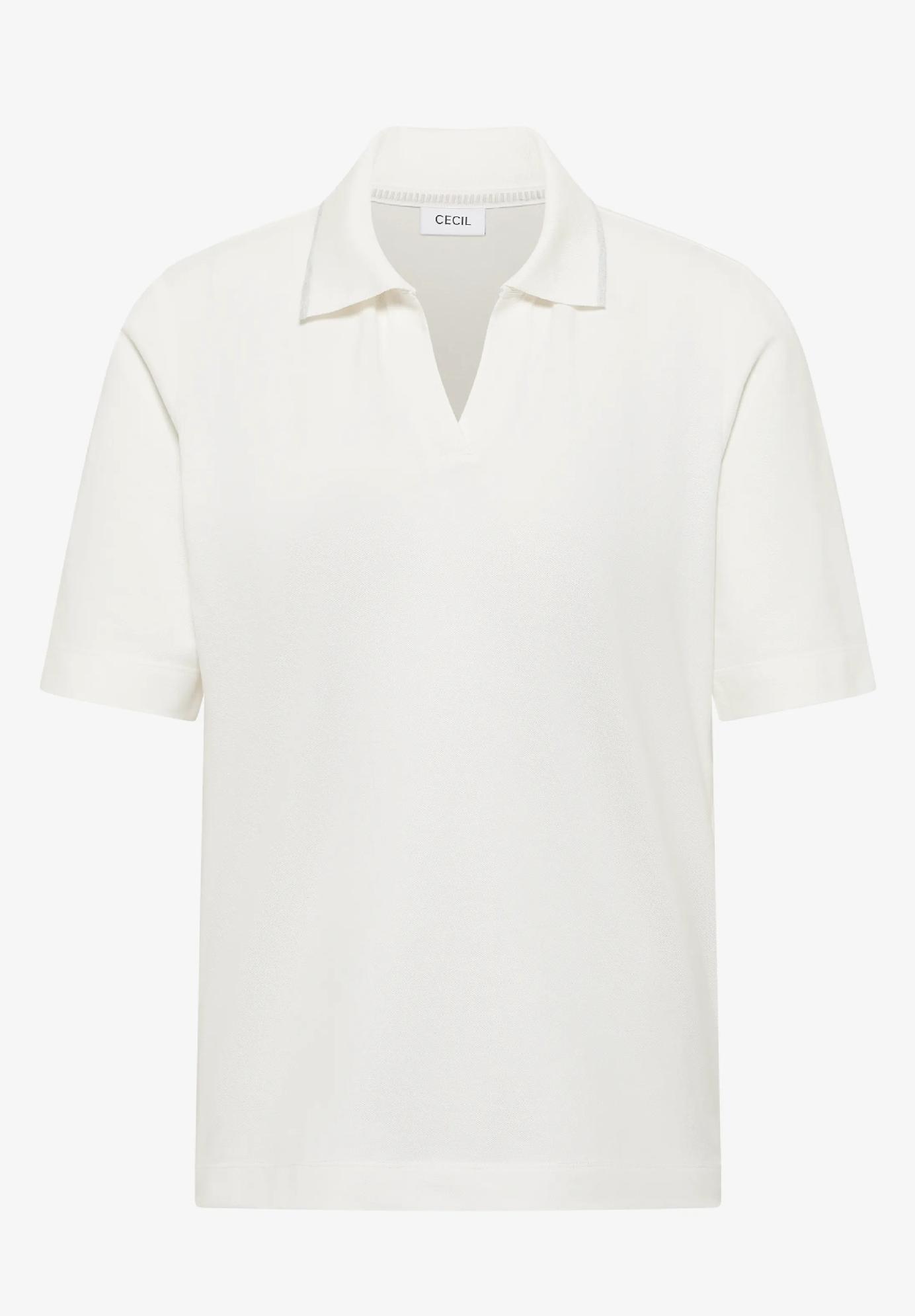 CECIL polo tričko s krátkym rukávom z piké látky, van