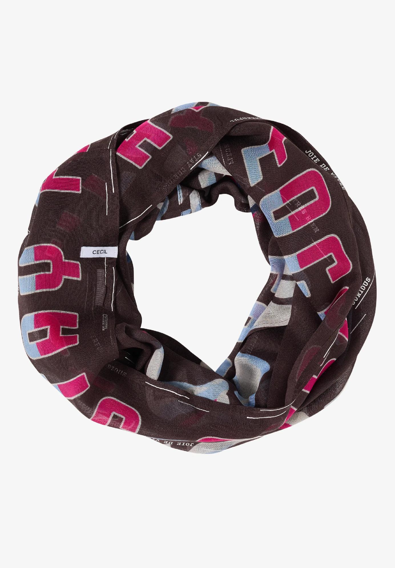 CECIL šál s mixom vzorov