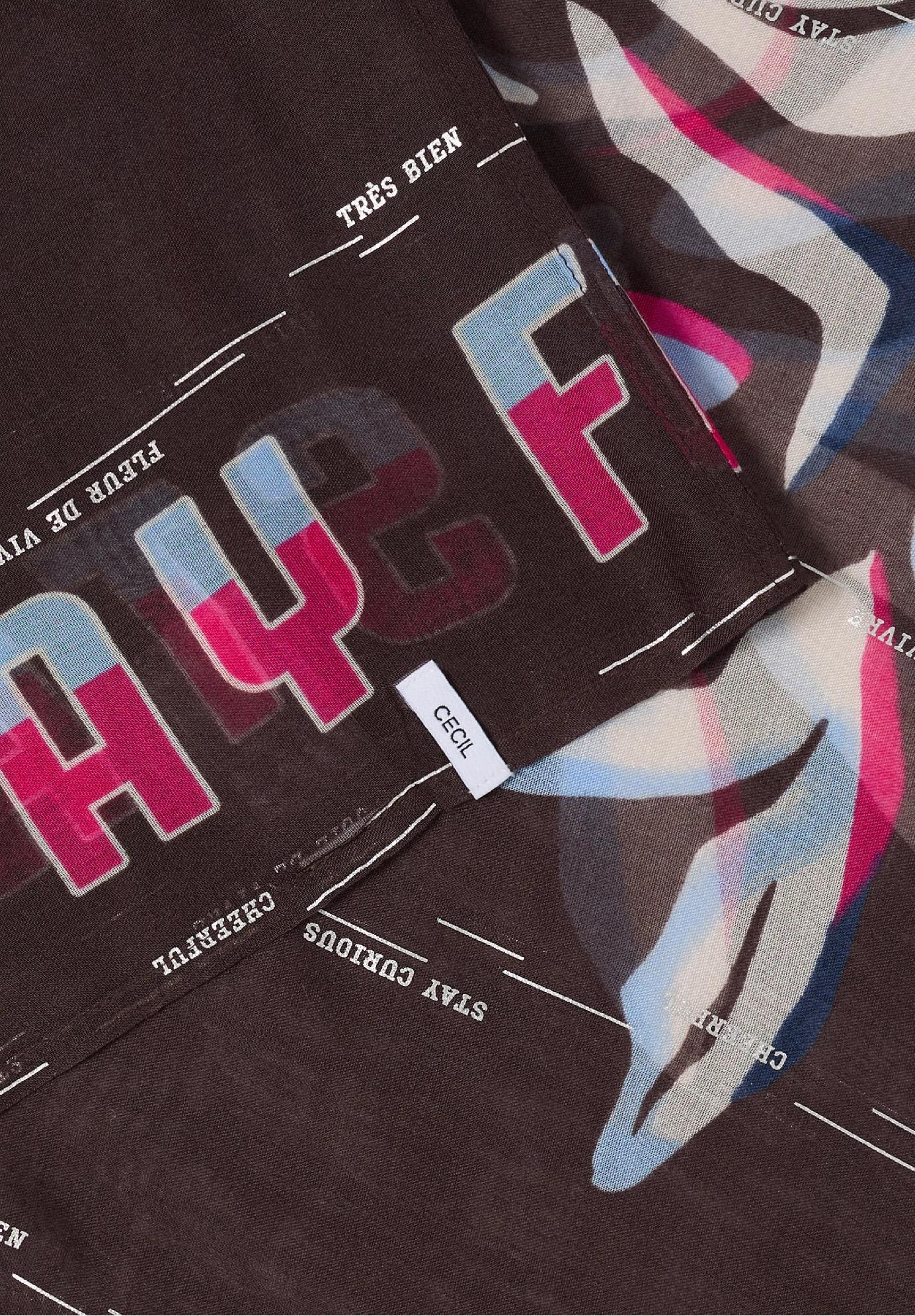 CECIL šál s mixom vzorov