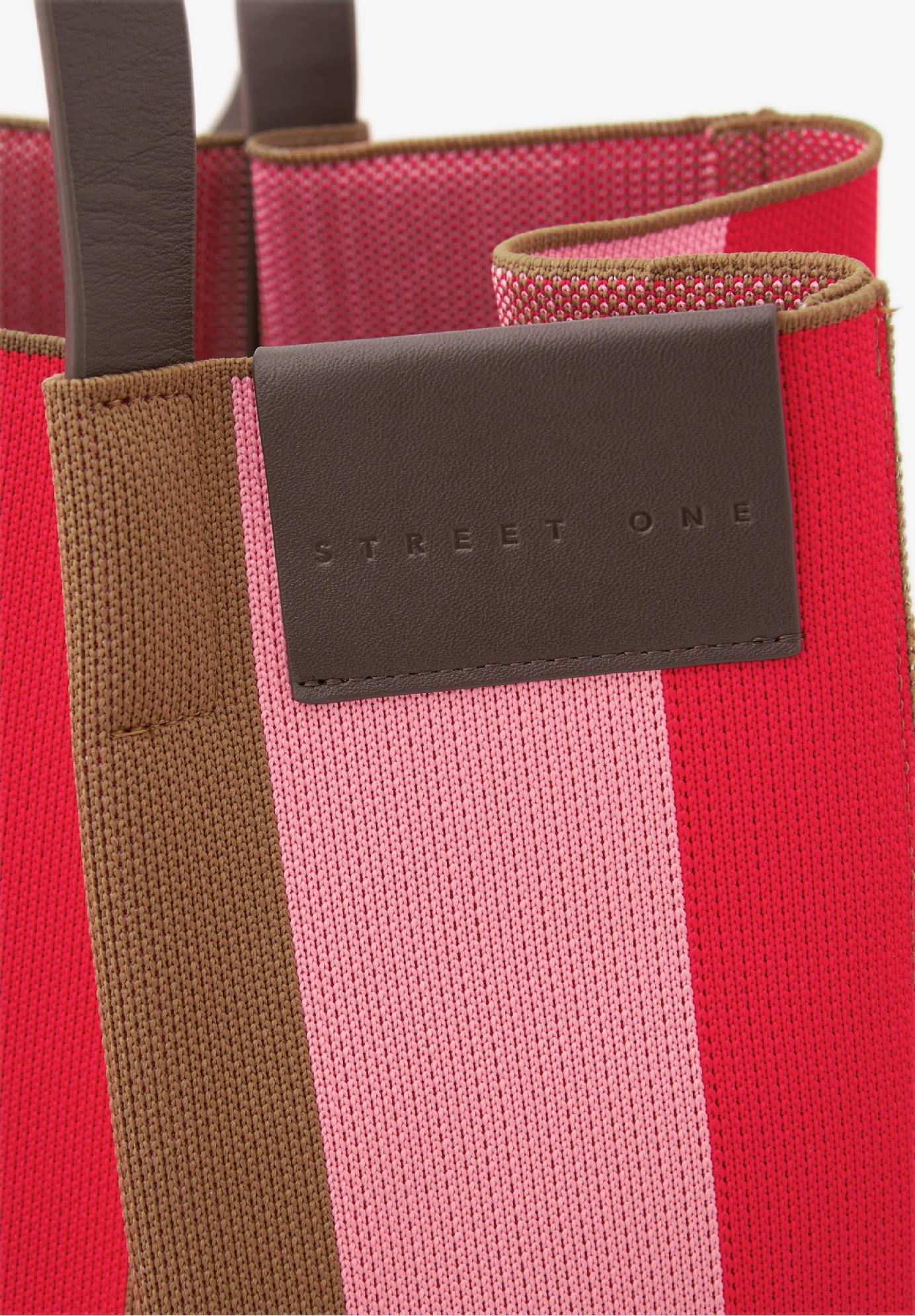 Street One taška s koženými detailmi a pruhmi