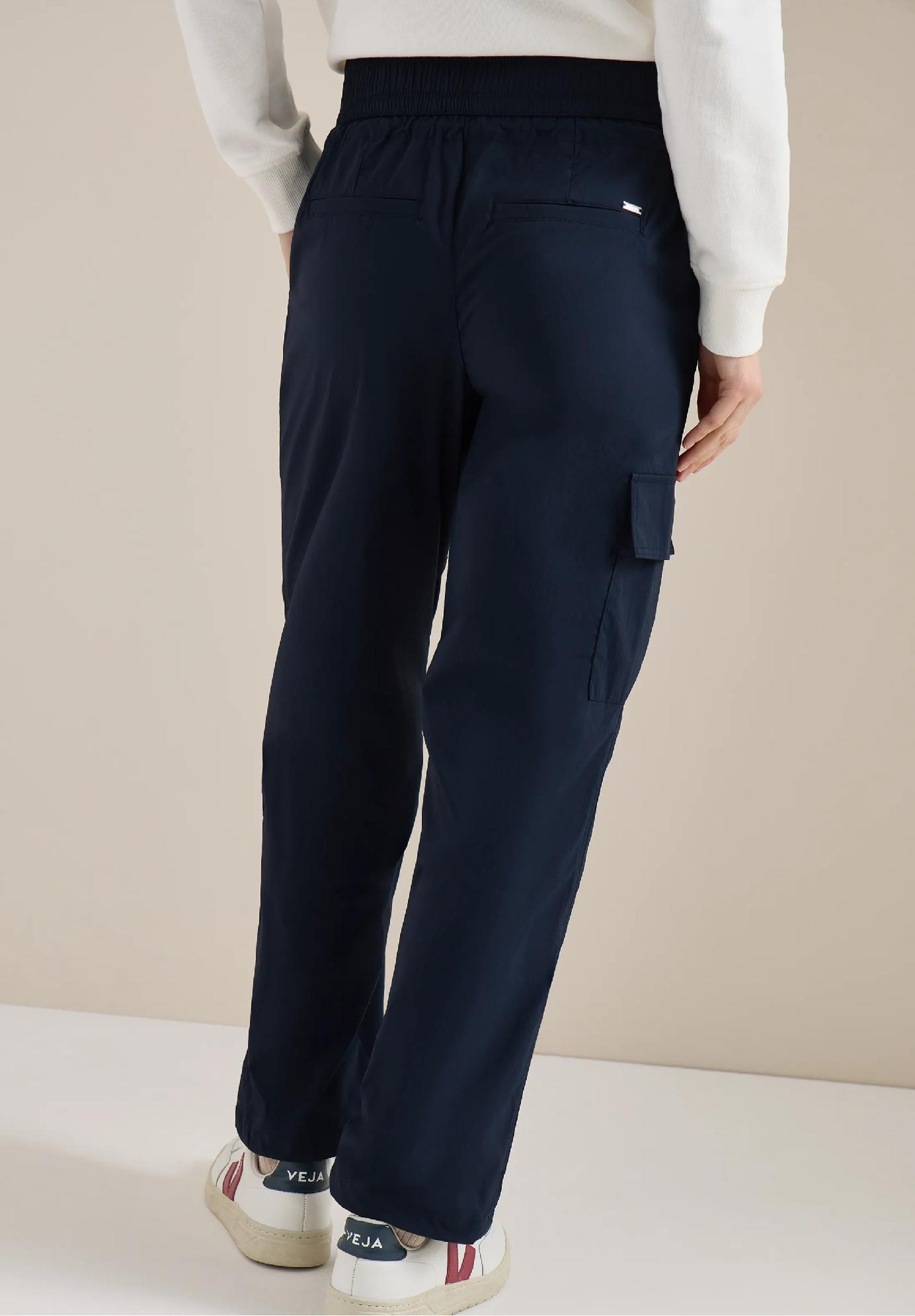 CECIL rovné nohavice voľného strihu s vysokým pásom NEELE, mod