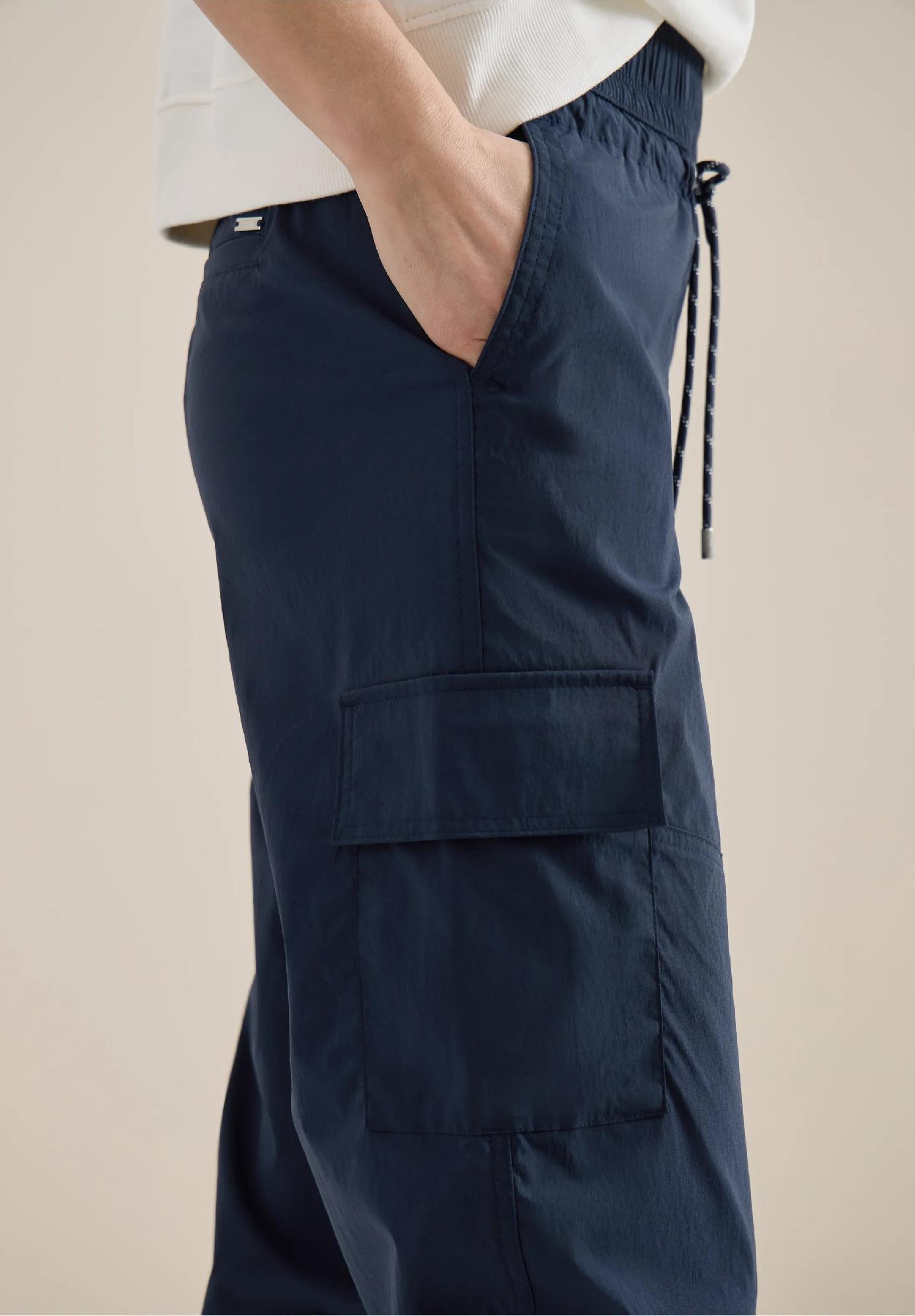 CECIL rovné nohavice voľného strihu s vysokým pásom NEELE, mod