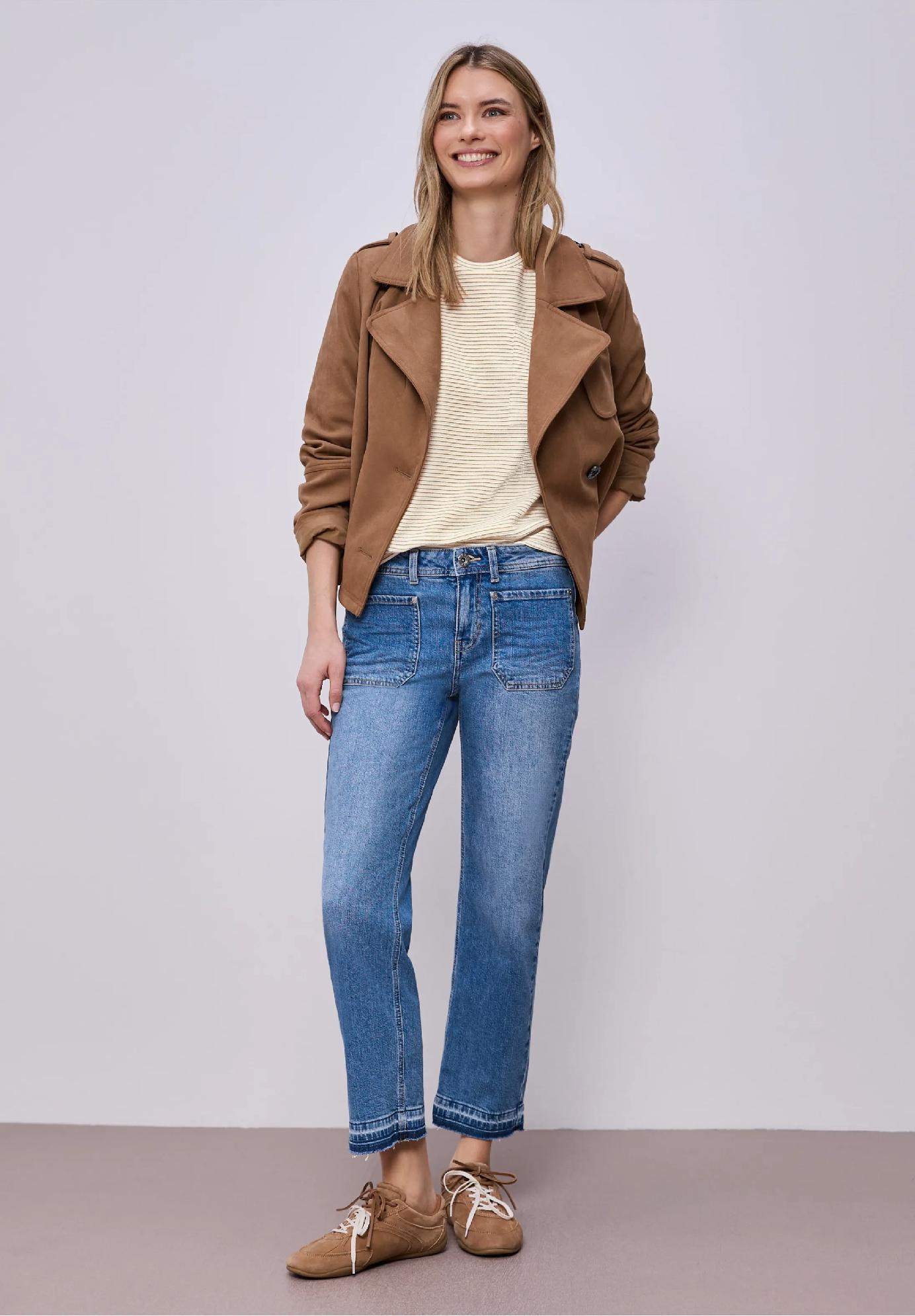 Street One tričko s krátkym rukávom a textúrovanými pruhmi