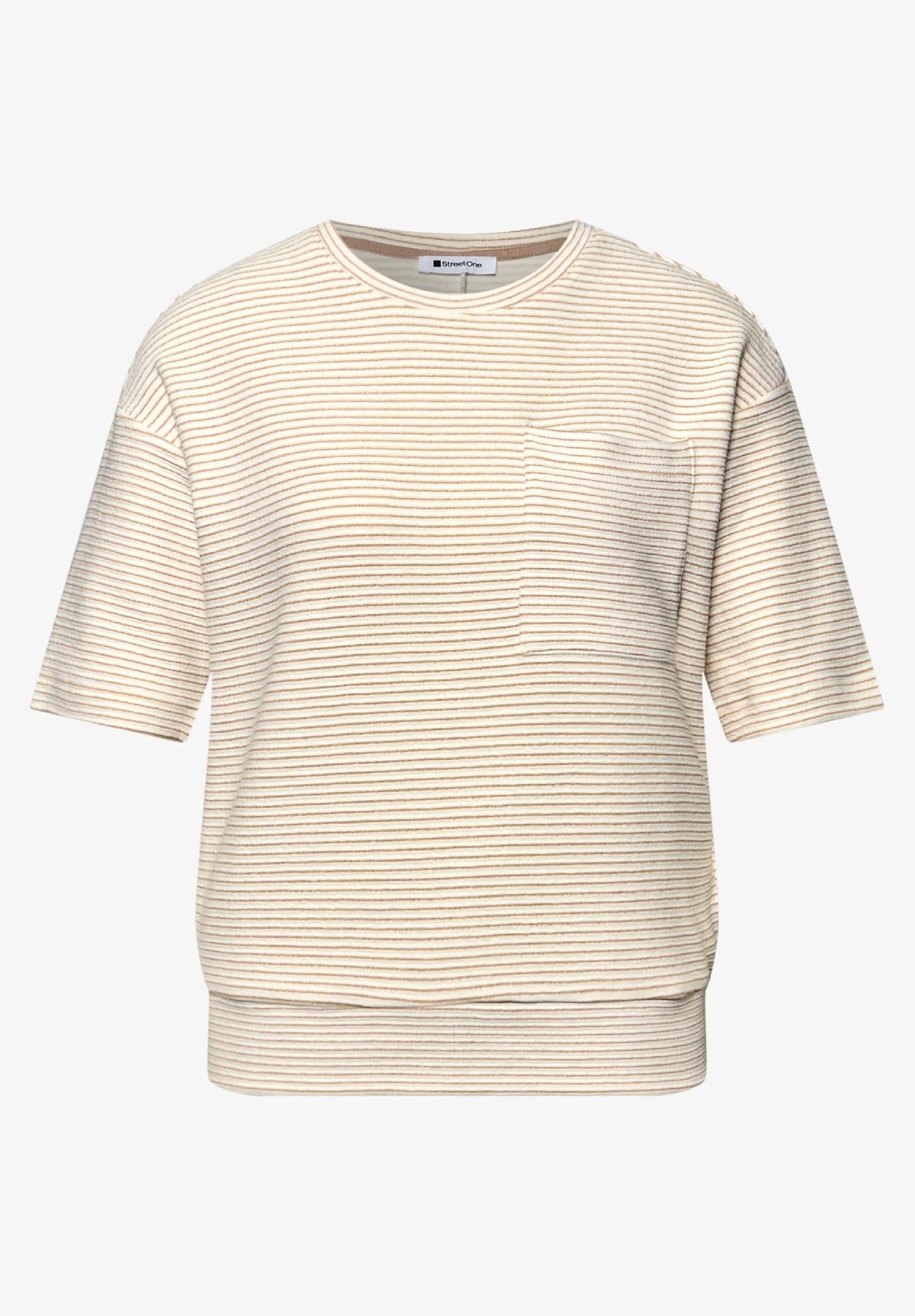 Street One tričko s krátkym rukávom a textúrovanými pruhmi