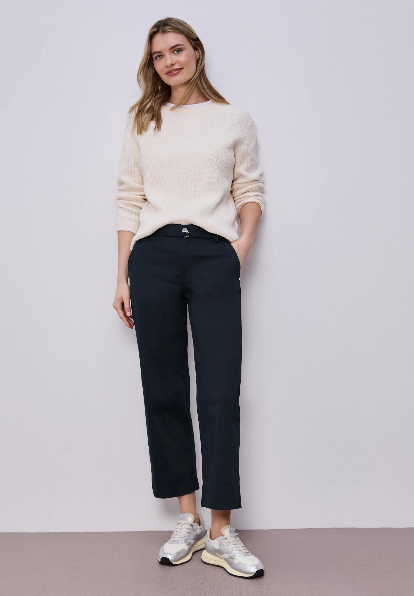 Street One rovné nohavice s opaskom, mod