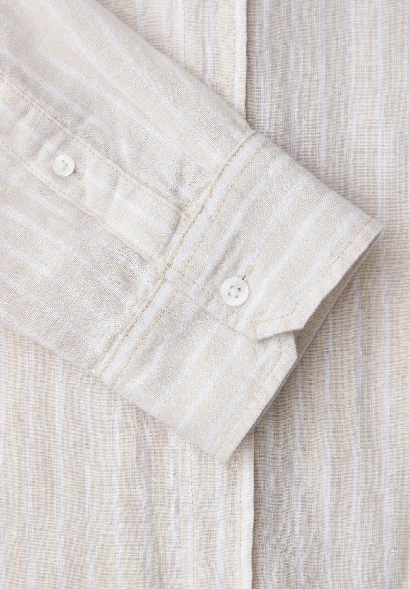 Street One ľanová košeľa s dlhým rukávom a pruhmi