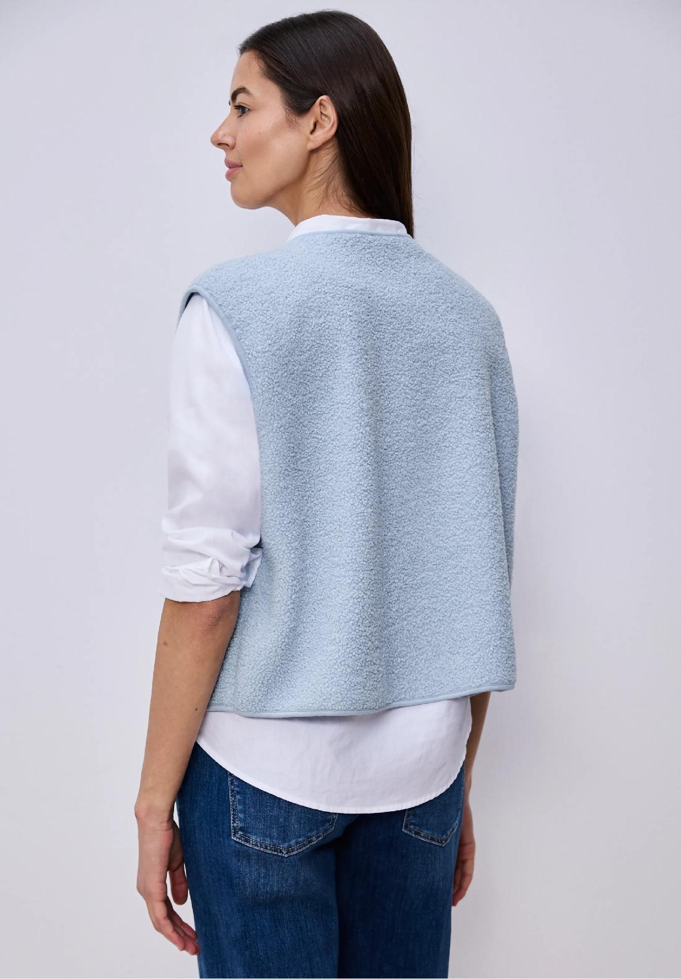 Street One flísová vesta s výstrihom do V