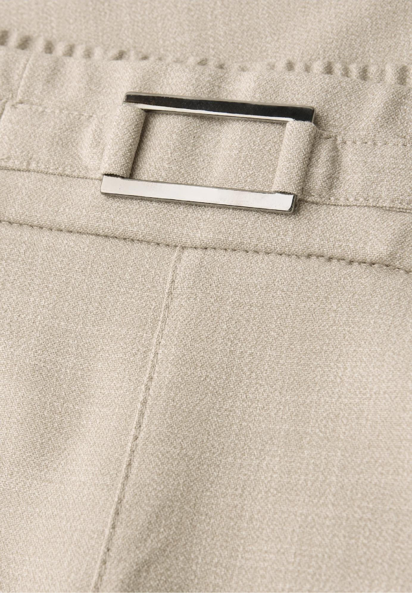 Street One úzke nohavice so stredným pásom s prackou BONNY, bež