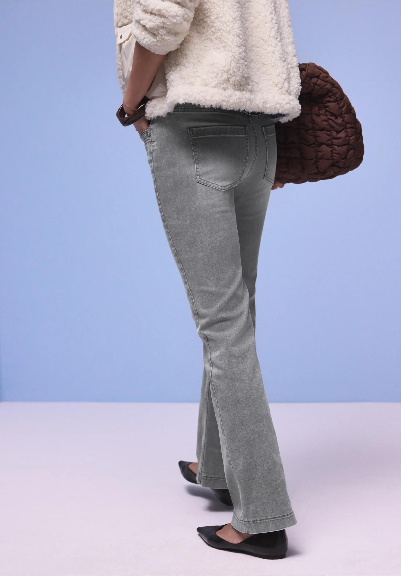 Street One džínsy s rozšírenými nohavicami BLAIRE, šed