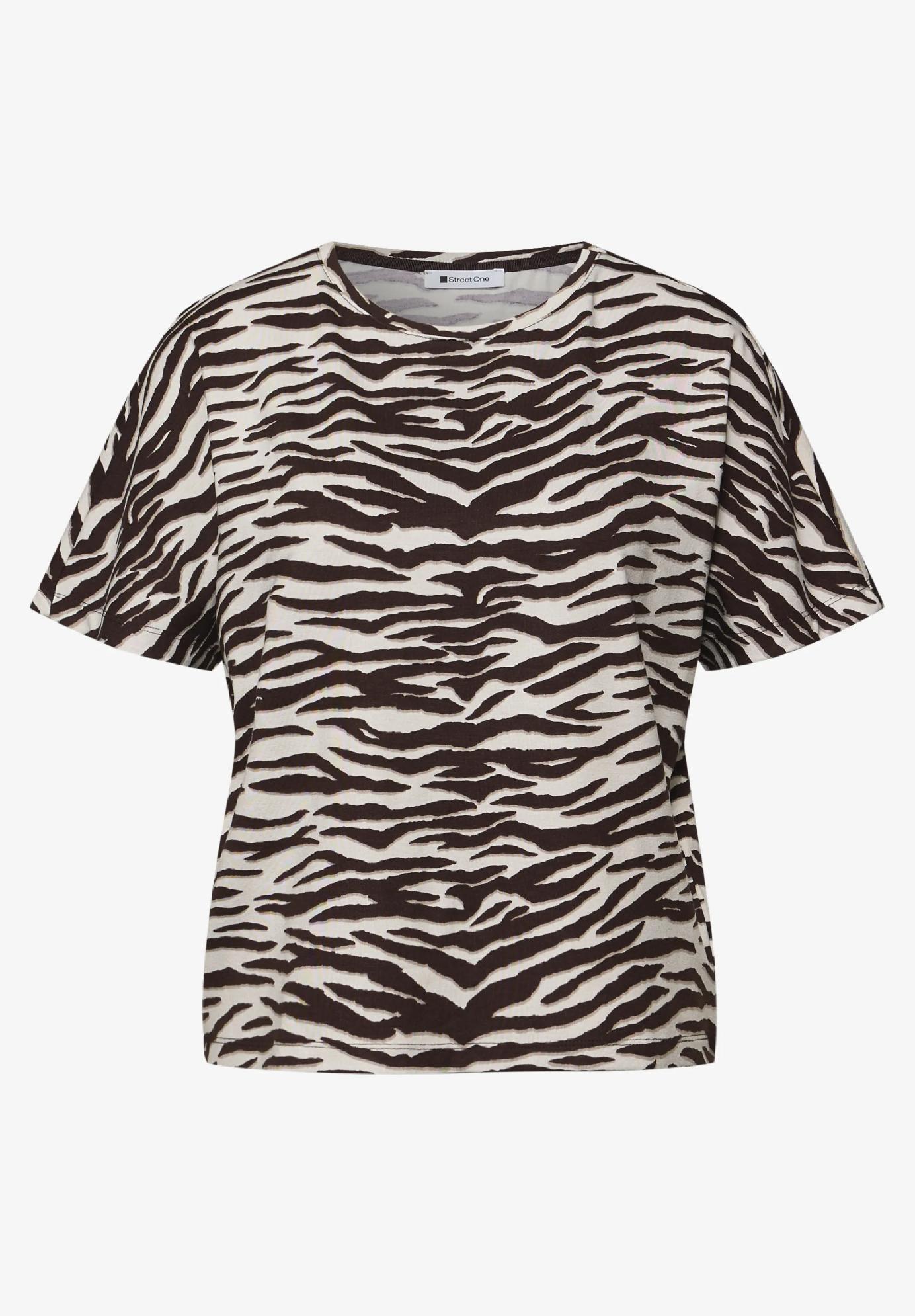 Street One tričko s krátkym rukávom, okrúhlym výstrihom a potlačou, CRISTA